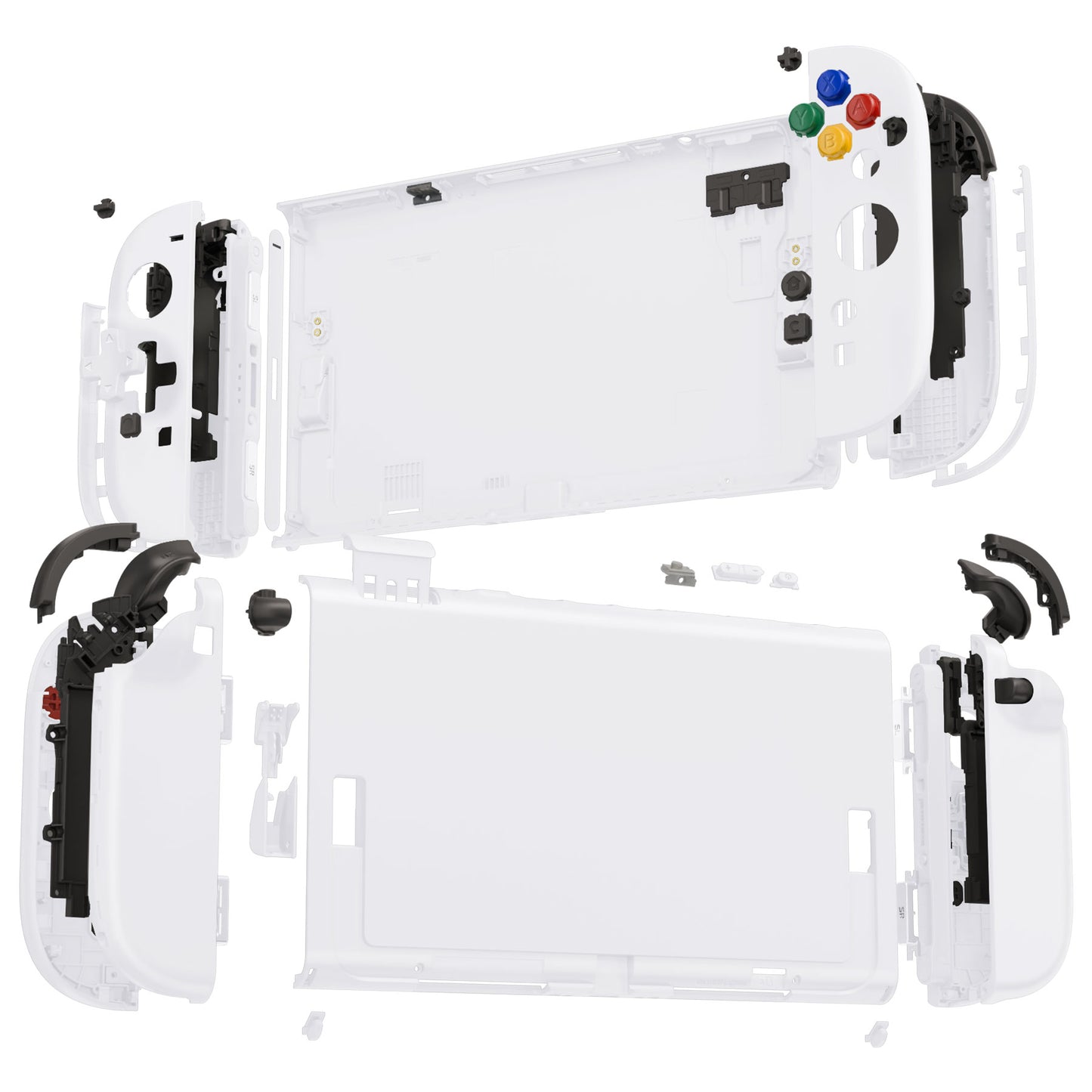 eXtremeRate D-Pad Version Replacement Full Set Shells with Buttons for Nintendo Switch 2 - Deluxe Version - White