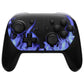 eXtremeRate DIY Replacement Faceplate Shell with Thumbsticks for Nintendo Switch 2 Pro Controller - Blue Flame