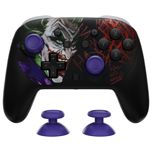 eXtremeRate DIY Replacement Faceplate Shell with Thumbsticks for Nintendo Switch 2 Pro Controller - Clown HAHAHA