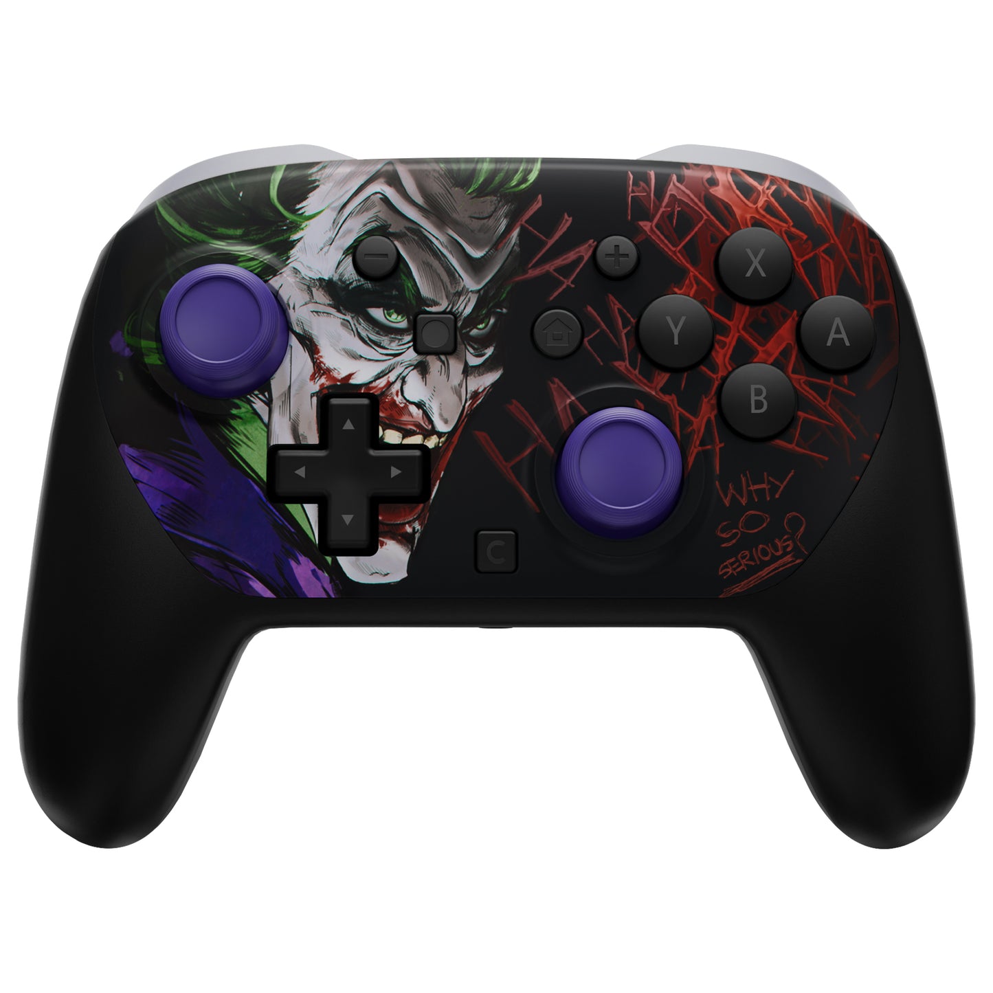 eXtremeRate DIY Replacement Faceplate Shell with Thumbsticks for Nintendo Switch 2 Pro Controller - Clown HAHAHA