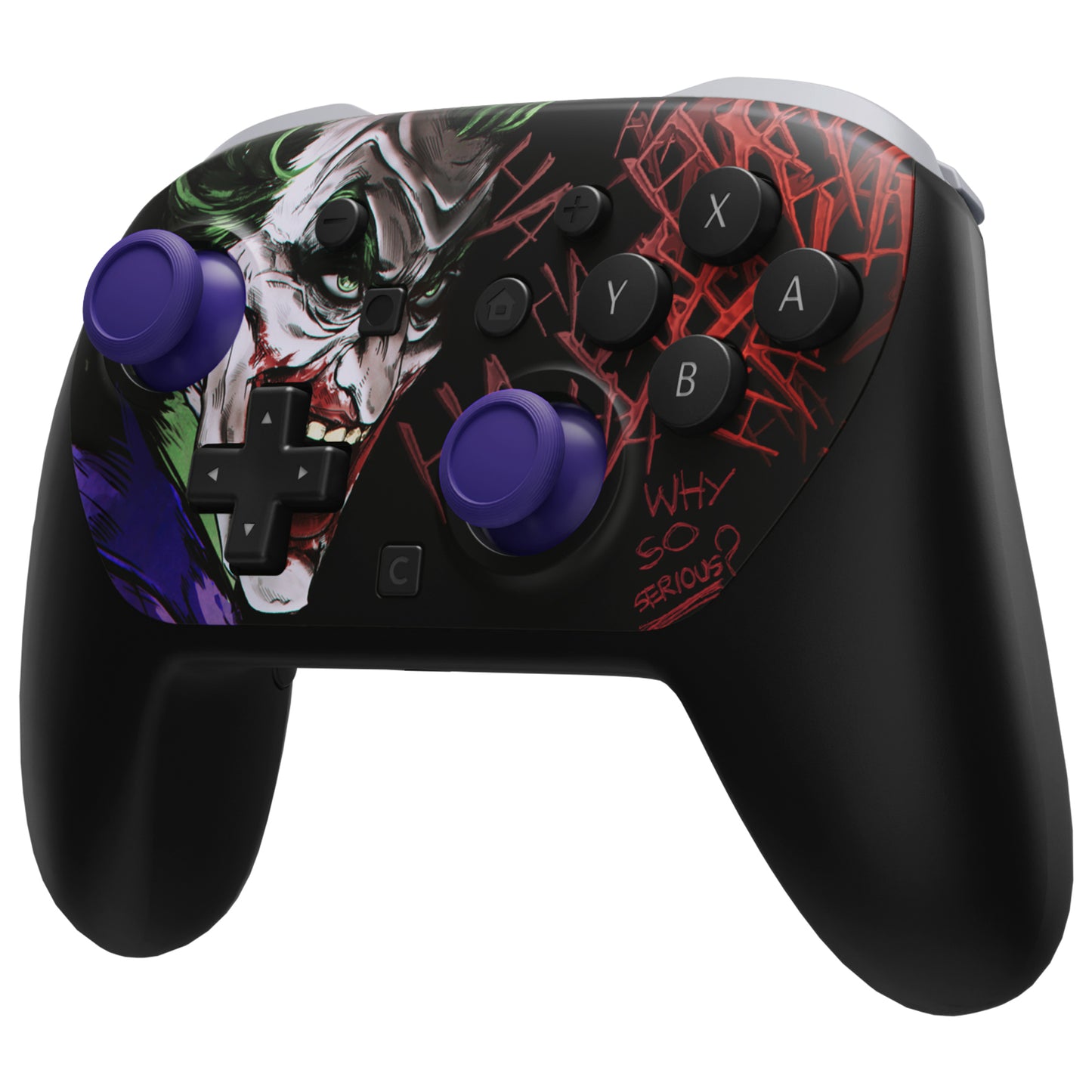 eXtremeRate DIY Replacement Faceplate Shell with Thumbsticks for Nintendo Switch 2 Pro Controller - Clown HAHAHA