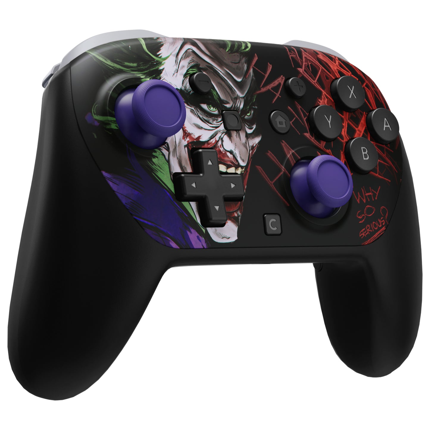 eXtremeRate DIY Replacement Faceplate Shell with Thumbsticks for Nintendo Switch 2 Pro Controller - Clown HAHAHA