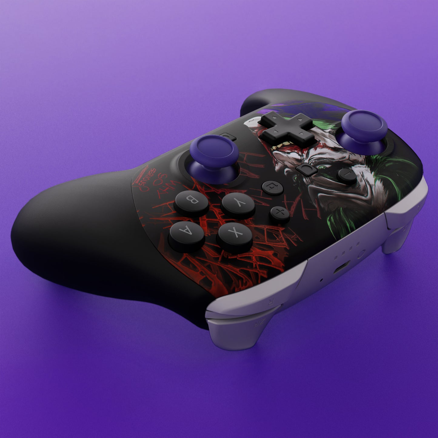 eXtremeRate DIY Replacement Faceplate Shell with Thumbsticks for Nintendo Switch 2 Pro Controller - Clown HAHAHA