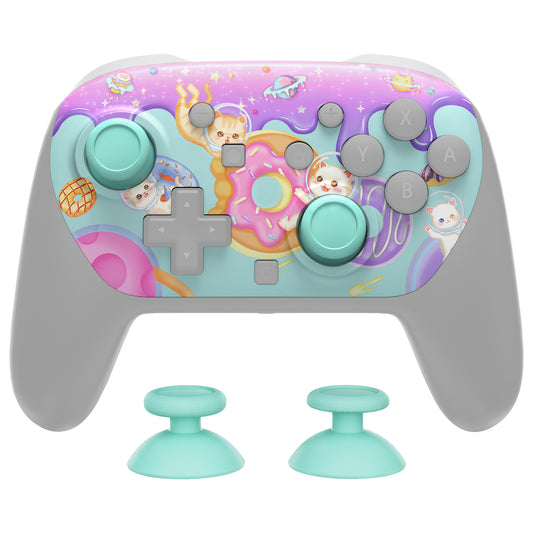 eXtremeRate DIY Replacement Faceplate Shell with Thumbsticks for Nintendo Switch 2 Pro Controller - Donut Odyssey