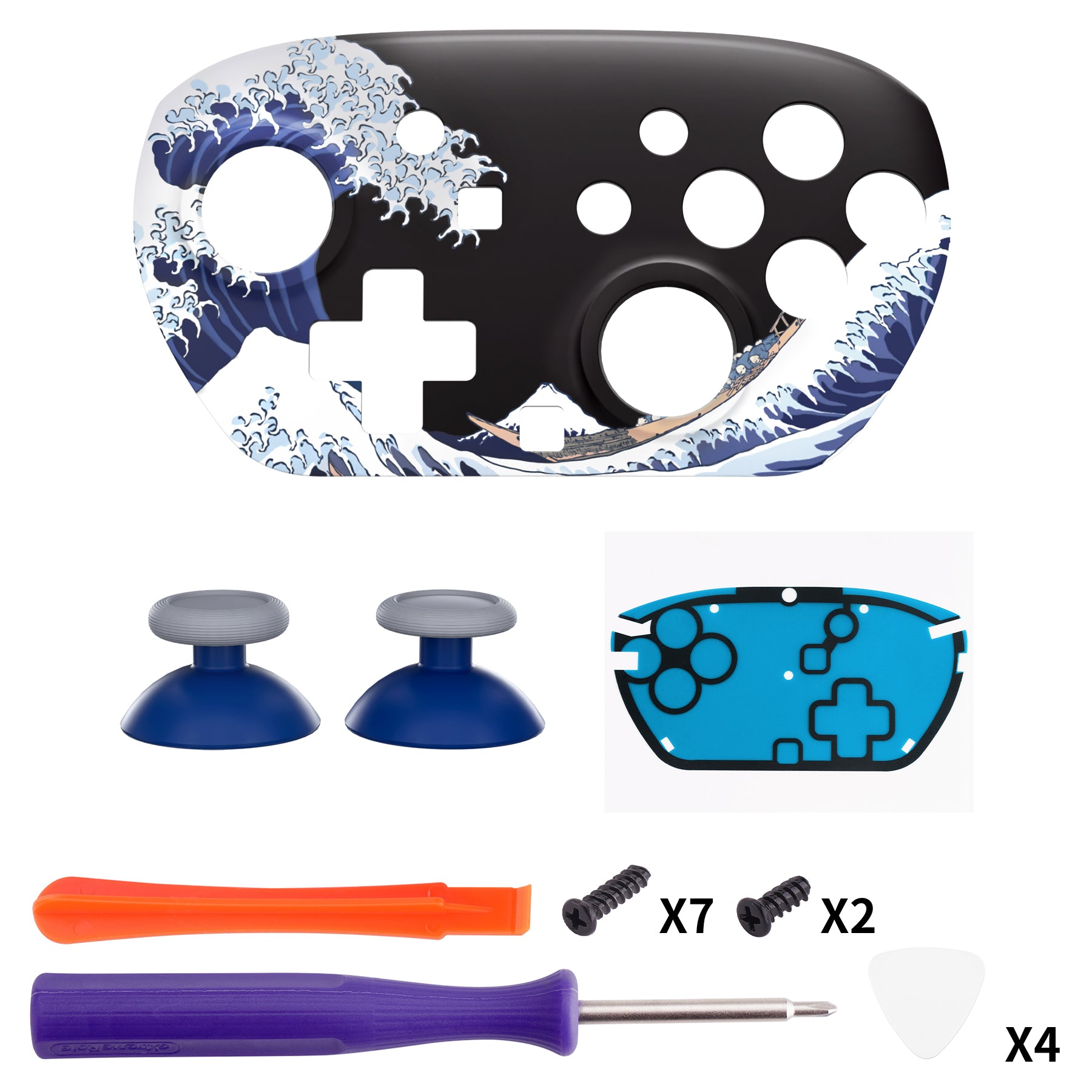 SwitchLite パワプロ2024 ダビスタセット eXtremeRate DIY Replacement Faceplate Shell with Thumbsticks for