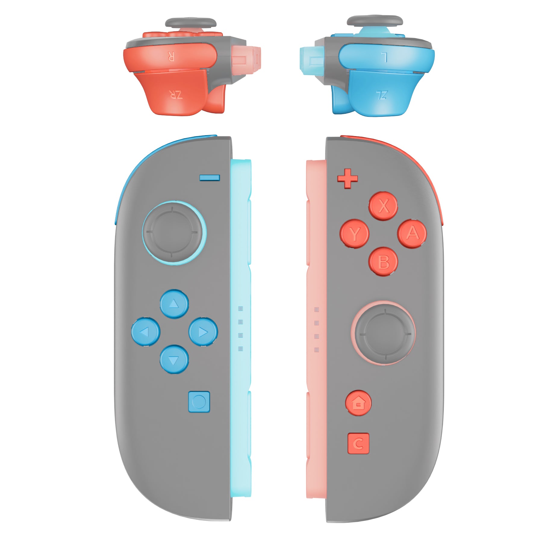 eXtremeRate DIY Replacement Full Set Buttons for Nintendo Switch 2 - B ...