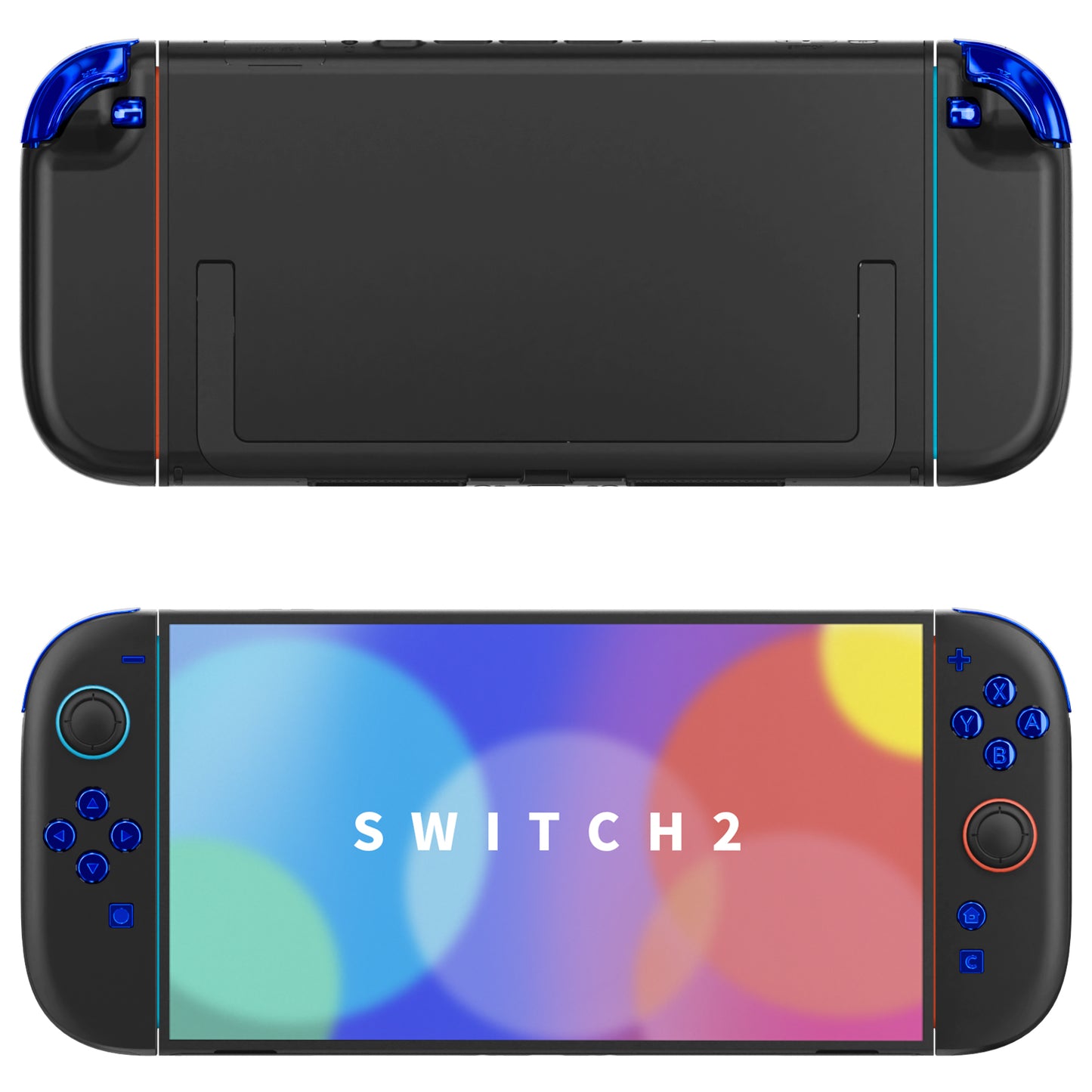 eXtremeRate DIY Replacement Full Set Buttons for Nintendo Switch 2 - Chrome Blue