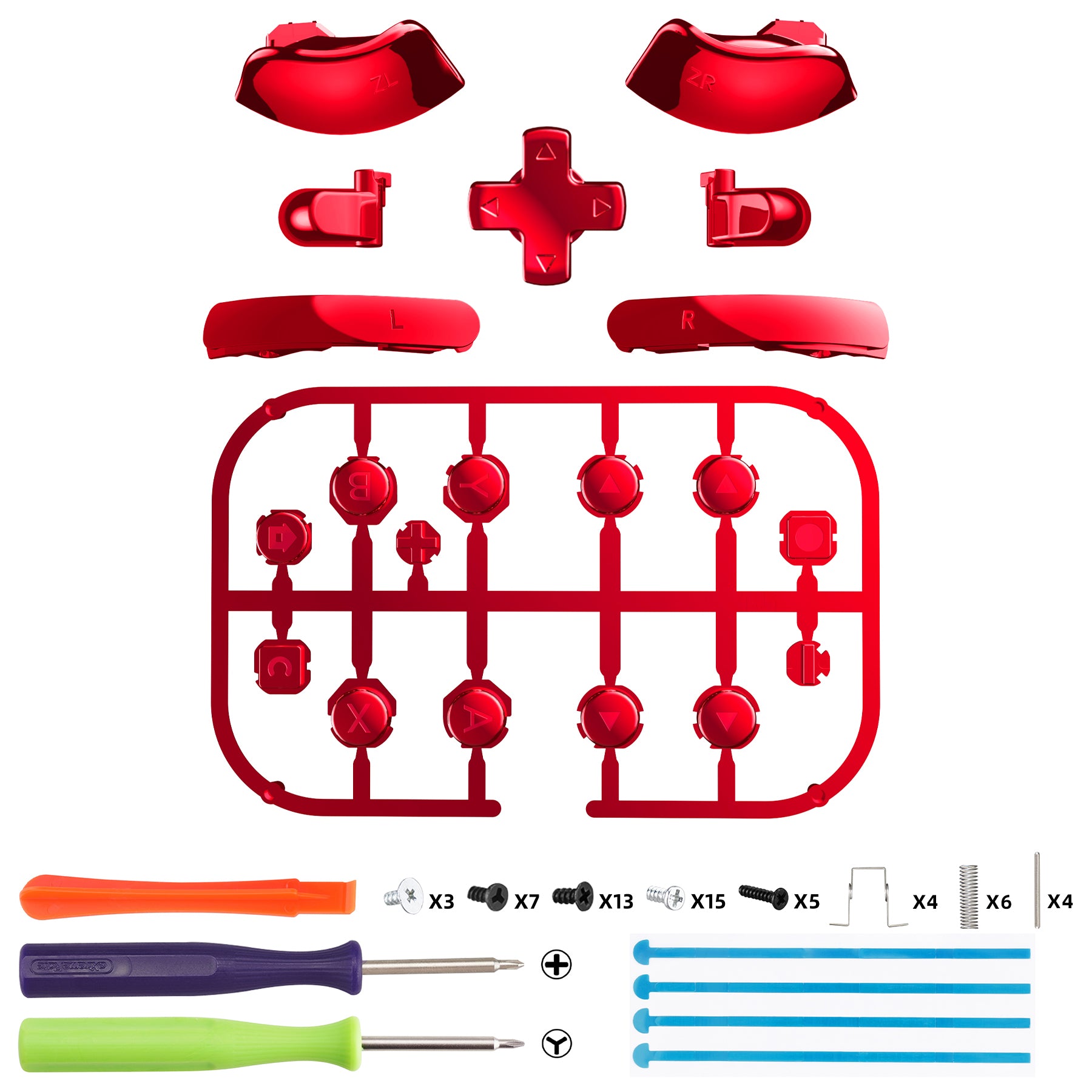 eXtremeRate DIY Replacement Full Set Buttons for Nintendo Switch 2