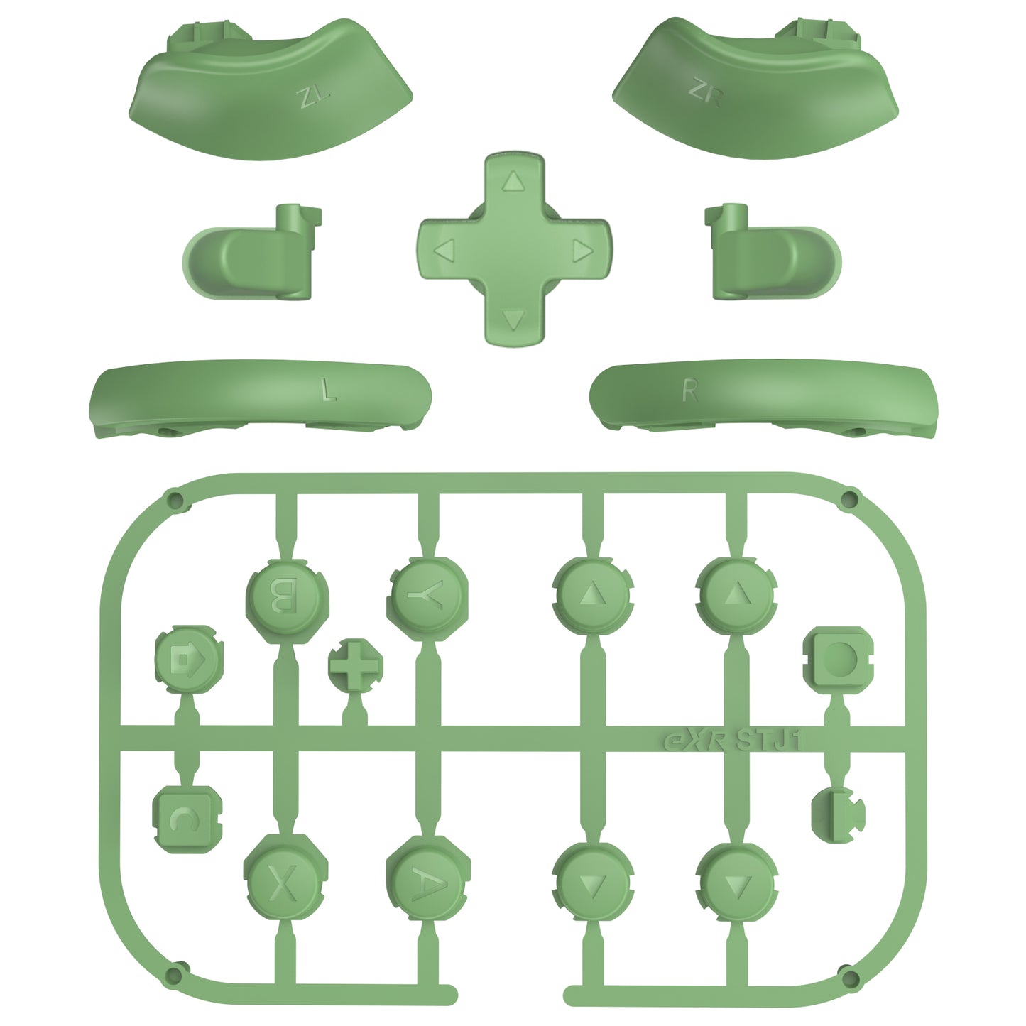 eXtremeRate DIY Replacement Full Set Buttons for Nintendo Switch 2 - Matcha Green