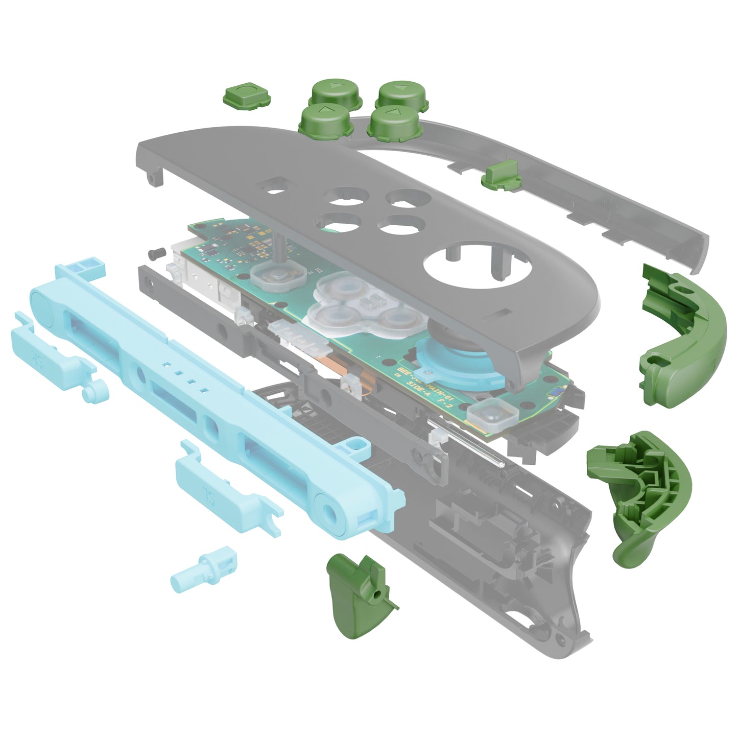 eXtremeRate DIY Replacement Full Set Buttons for Nintendo Switch 2 - Matcha Green