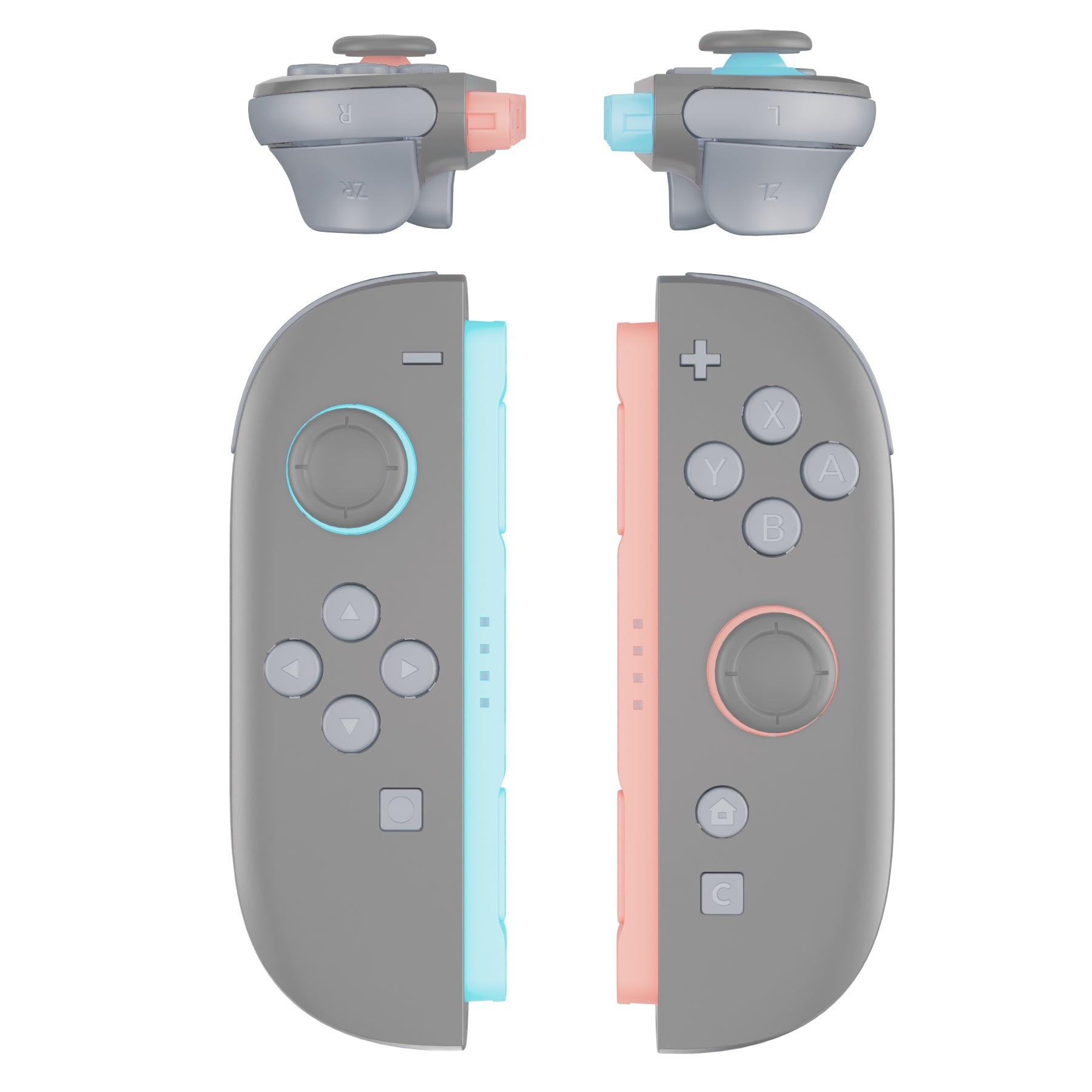 eXtremeRate DIY Replacement Full Set Buttons for Nintendo Switch 2 - New Hope Gray eXtremeRate