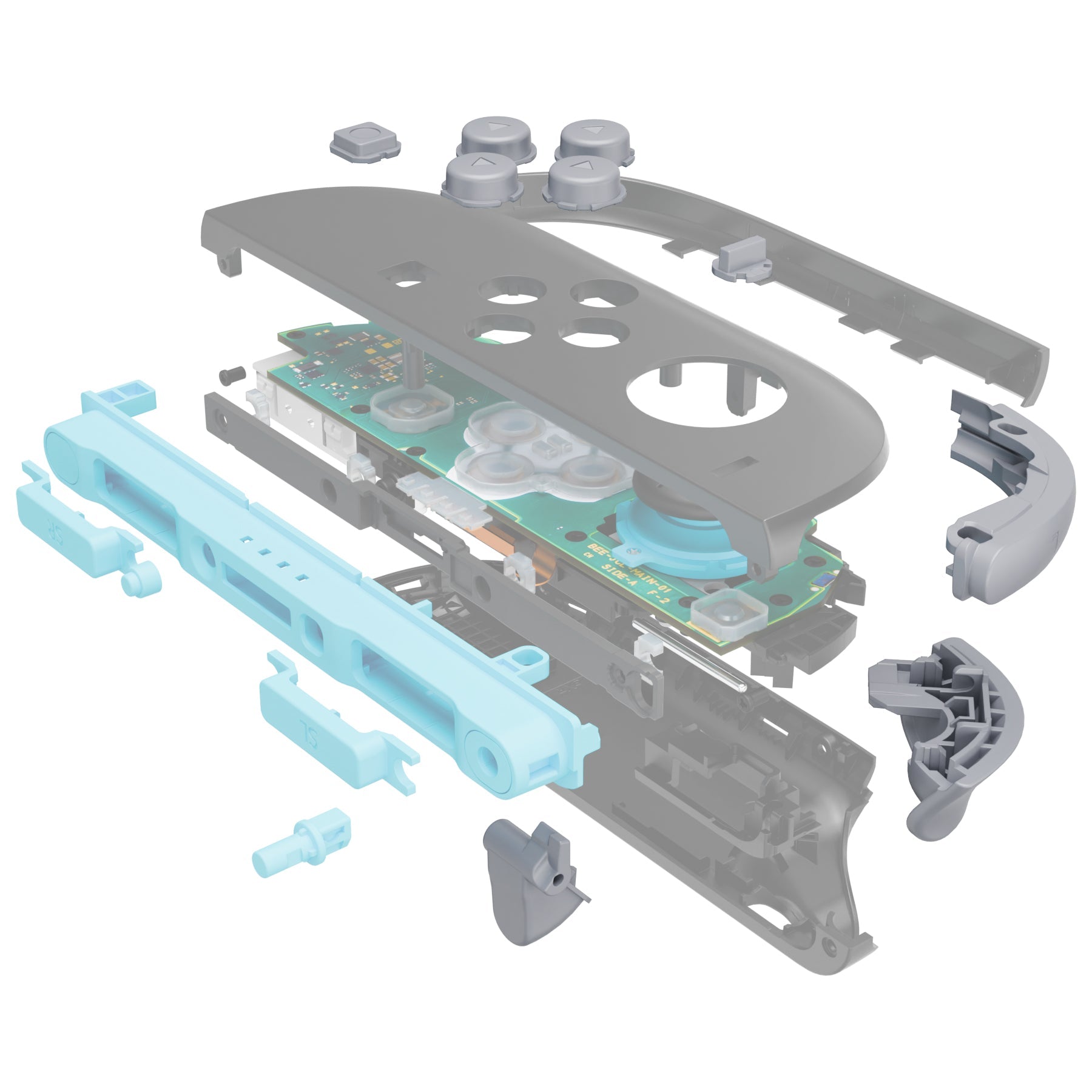 eXtremeRate DIY Replacement Full Set Buttons for Nintendo Switch 2 - New Hope Gray eXtremeRate