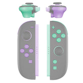 eXtremeRate DIY Replacement Full Set Buttons for Nintendo Switch 2 - Purple & Green