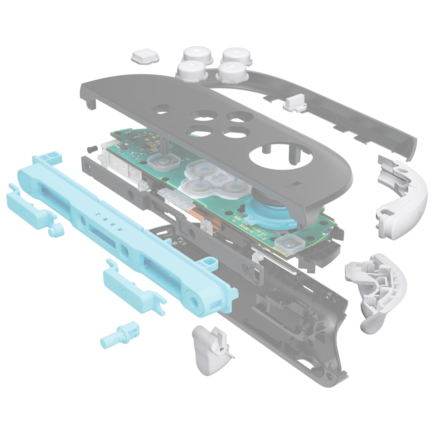 eXtremeRate DIY Replacement Full Set Buttons for Nintendo Switch 2 - White