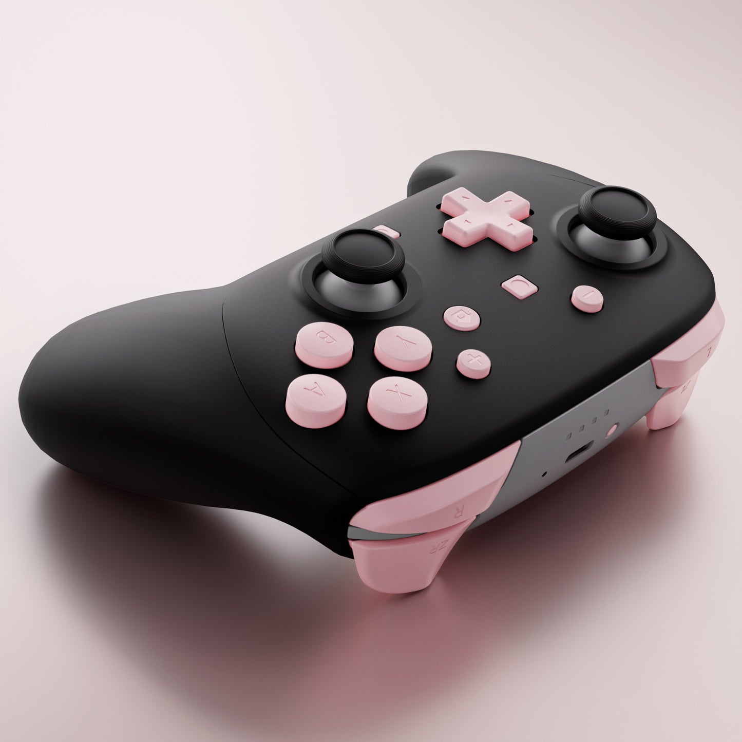 eXtremeRate DIY Replacement Full Set Buttons for Nintendo Switch 2 Pro Controller - Cherry Blossoms Pink