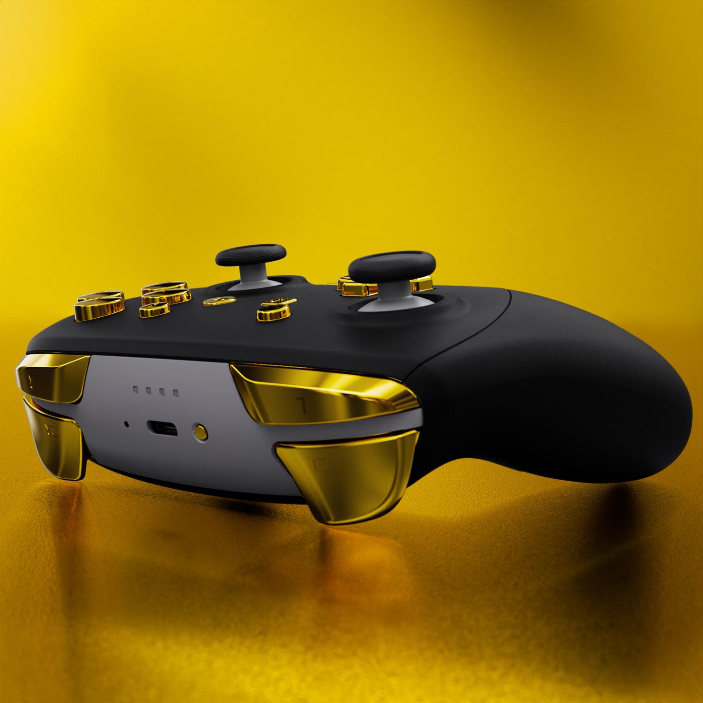 eXtremeRate DIY Replacement Full Set Buttons for Nintendo Switch 2 Pro Controller - Chrome Gold