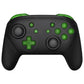 eXtremeRate DIY Replacement Full Set Buttons for Nintendo Switch Pro Controller - Clear Green