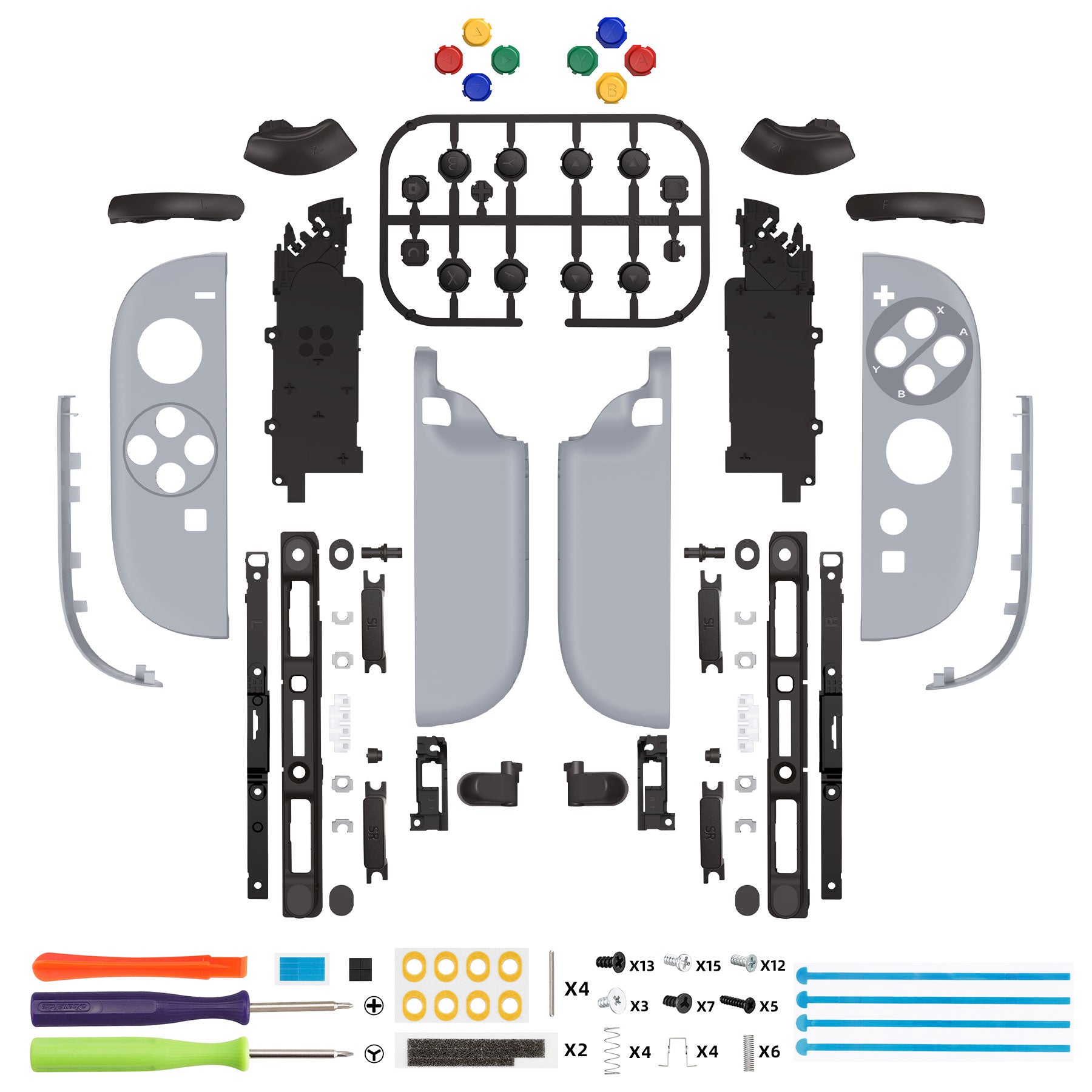 eXtremeRate DIY Replacement Full Set Shell Case with Buttons for