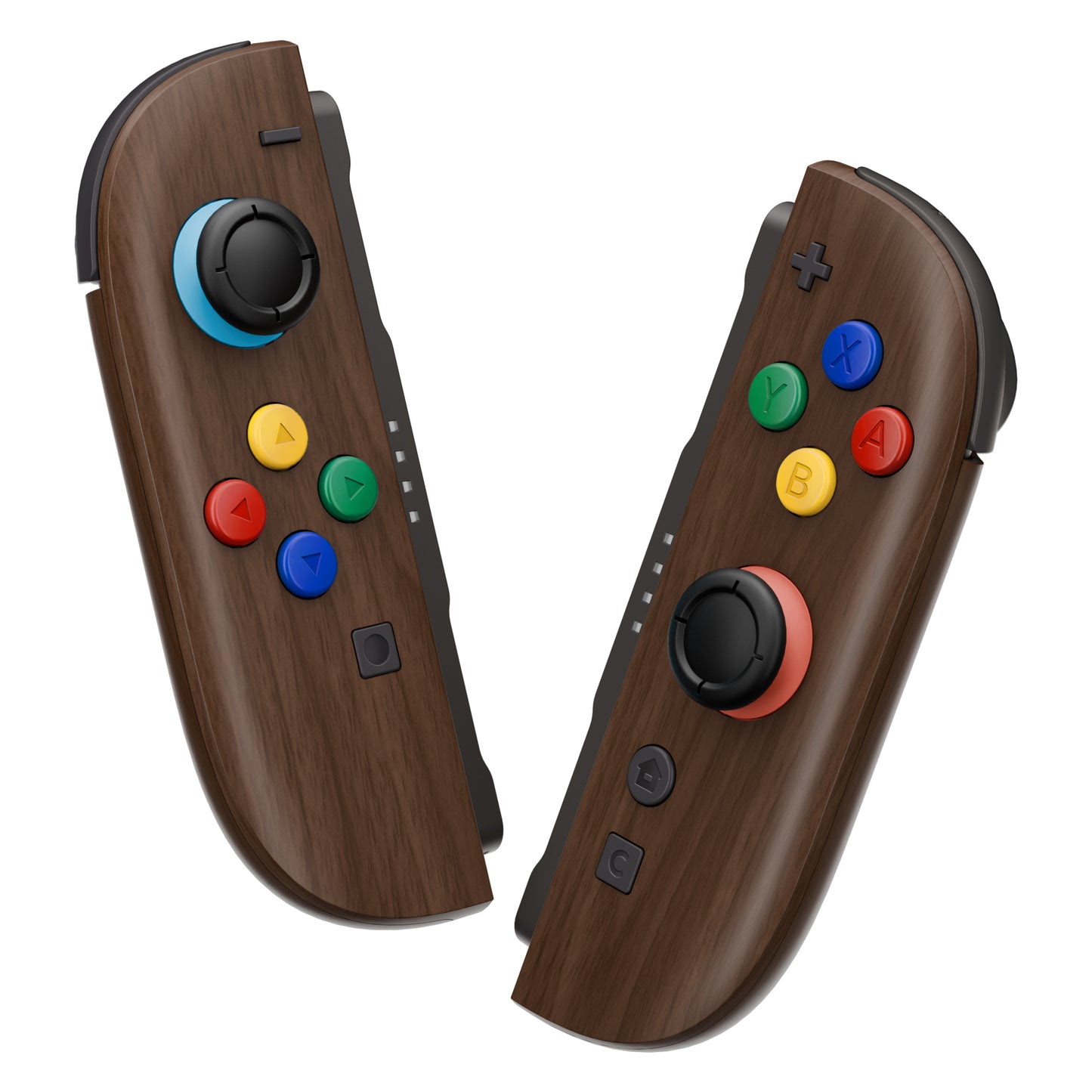 eXtremeRate DIY Replacement Full Set Shell Case with Buttons for Joycon 2 of Nintendo Switch 2 - Deluxe Version - Wood Grain
