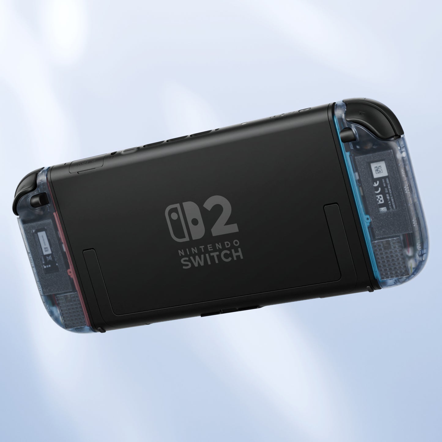 eXtremeRate DIY Replacement Full Set Shell Case with Buttons for Joycon 2 of Nintendo Switch 2 - Essence Version - Clear Glacier Blue