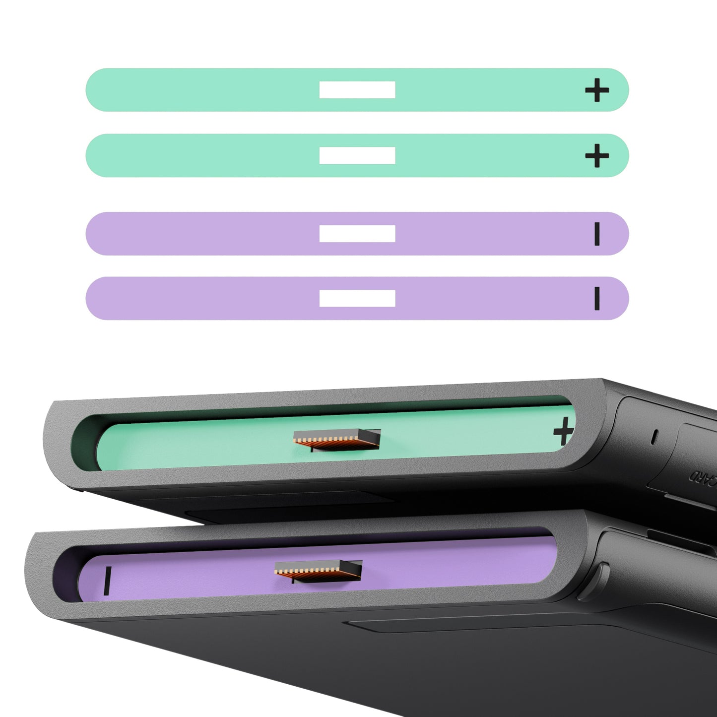 eXtremeRate DIY Replacement Full Set Shell Case with Buttons for Joycon 2 of Nintendo Switch 2 - Essence Version - Purple & Green