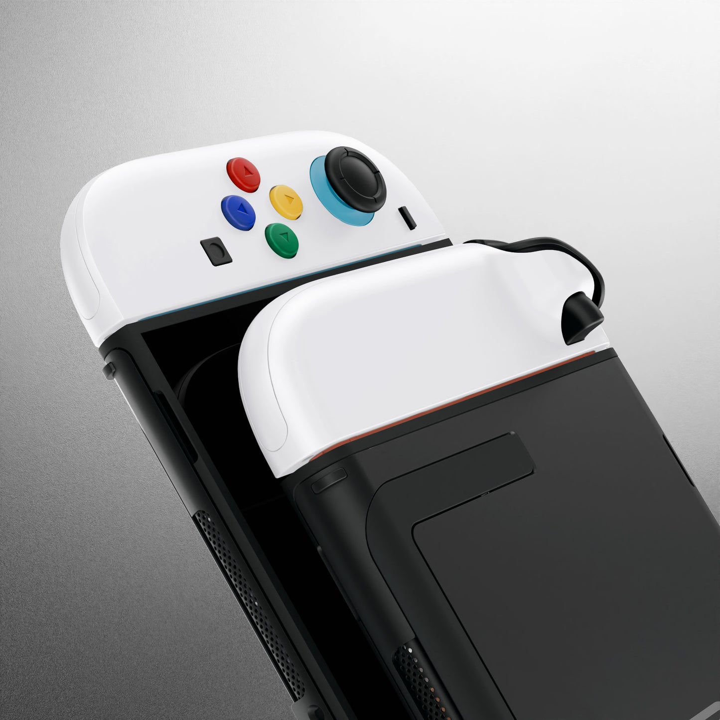 eXtremeRate DIY Replacement Full Set Shell Case with Buttons for Joycon 2 of Nintendo Switch 2 - Essence Version - White