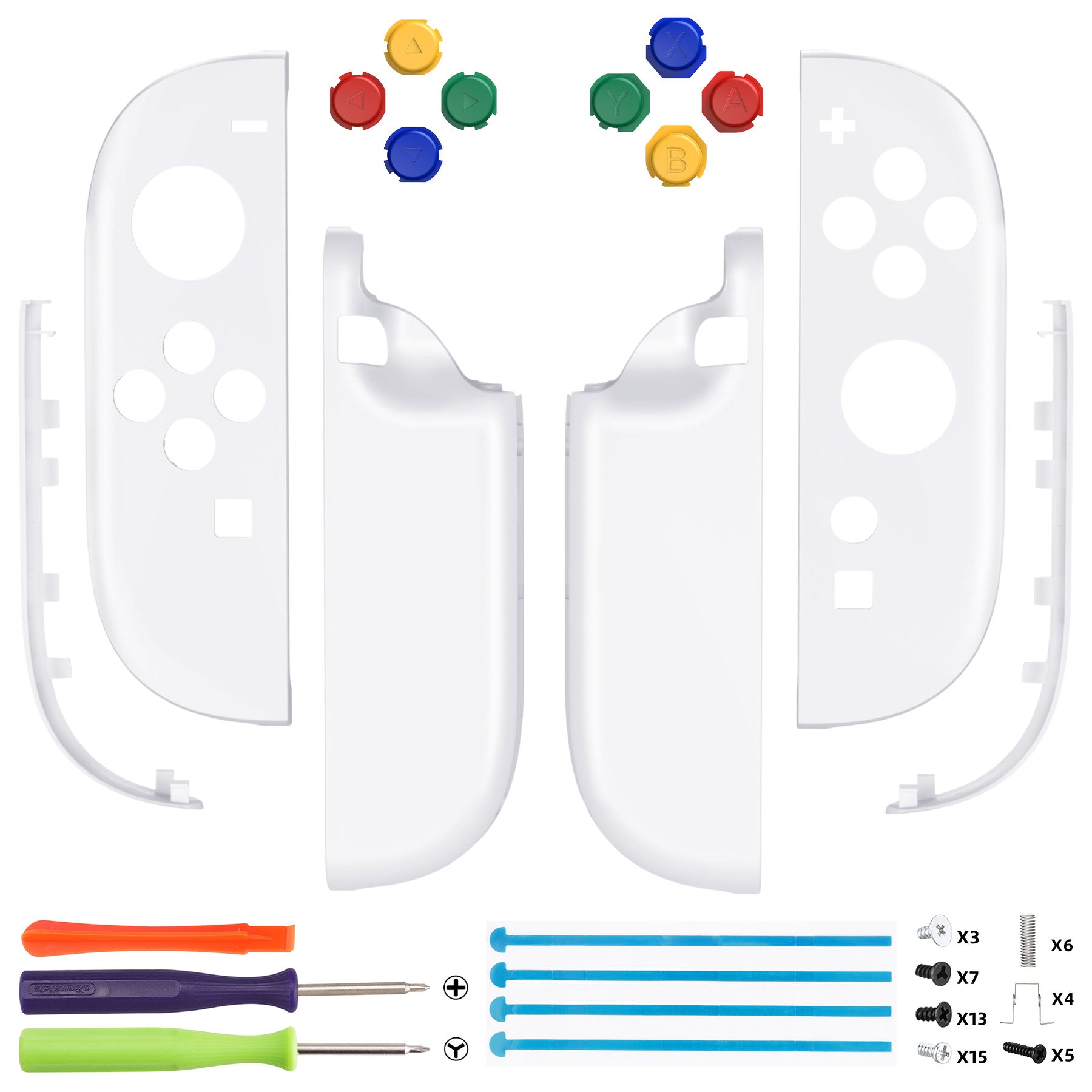 eXtremeRate DIY Replacement Full Set Shell Case with Buttons for