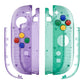 eXtremeRate DIY Replacement Full Set Shell Case with Buttons for Joycon 2 of Nintendo Switch 2 - Essence Version - Clear Purple & Green