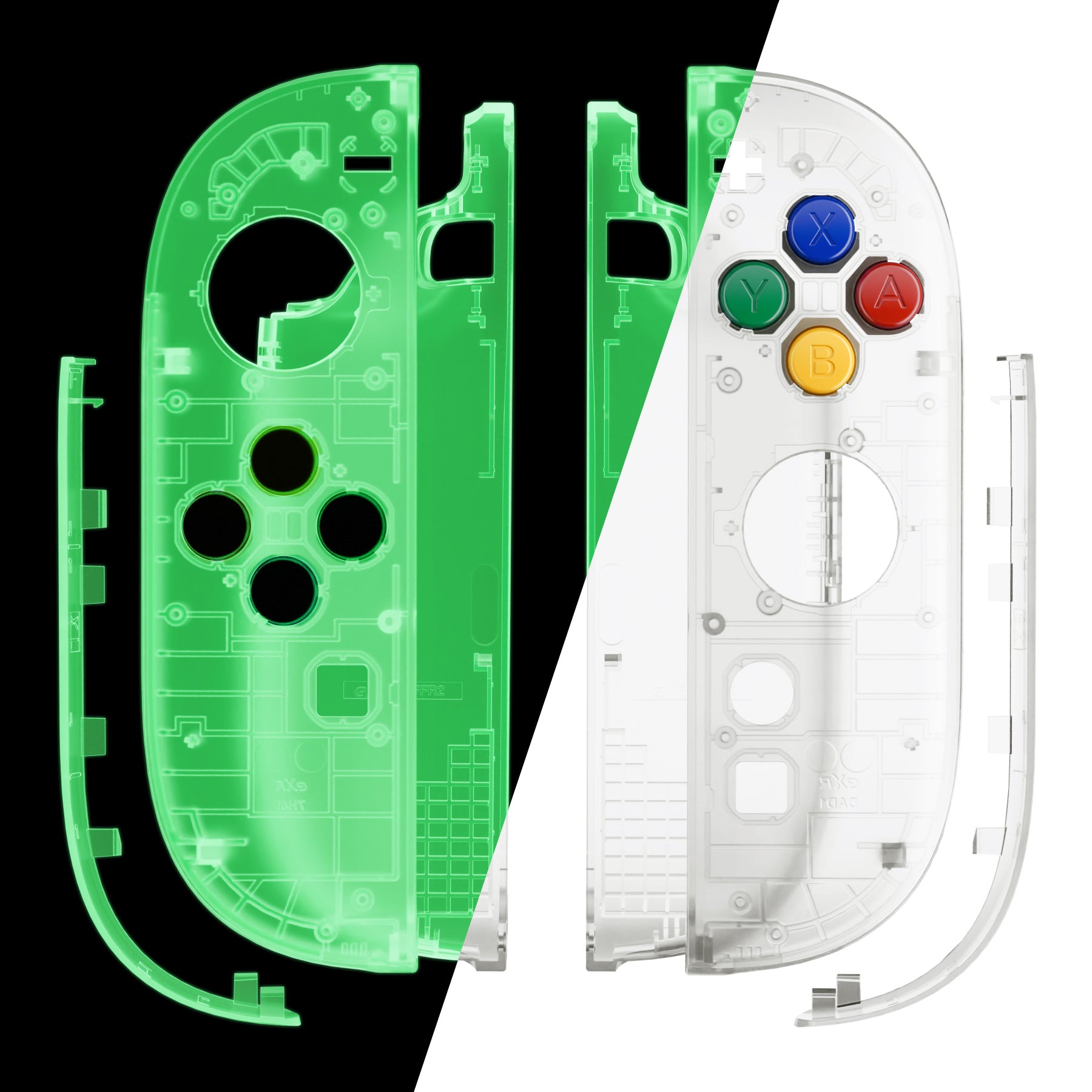 任天堂Switch本体　ケース付き（左コントローラ要修理品） eXtremeRate DIY Replacement Full Set Shell Case with Buttons for