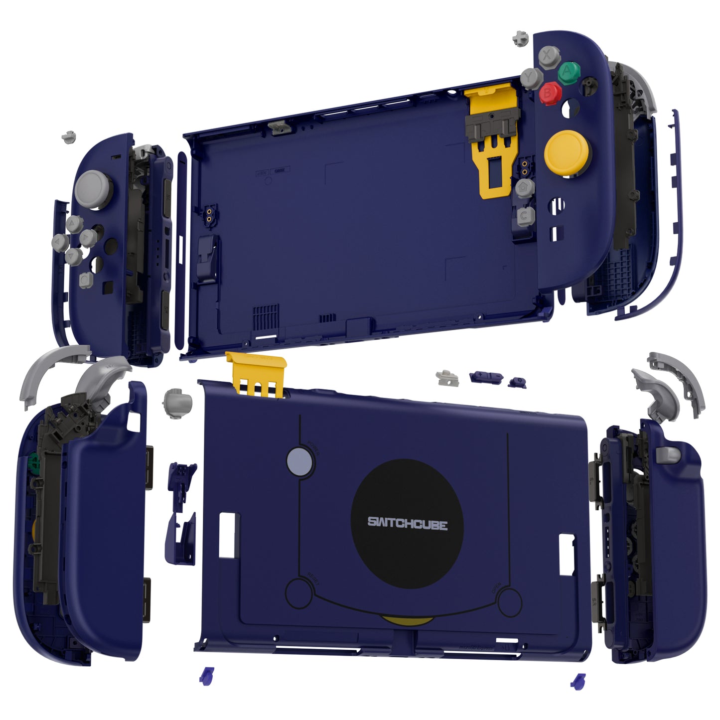 eXtremeRate DIY Replacement Full Set Shells with Buttons for Nintendo Switch 2 - Deluxe Version - Classic SwitchCube Style