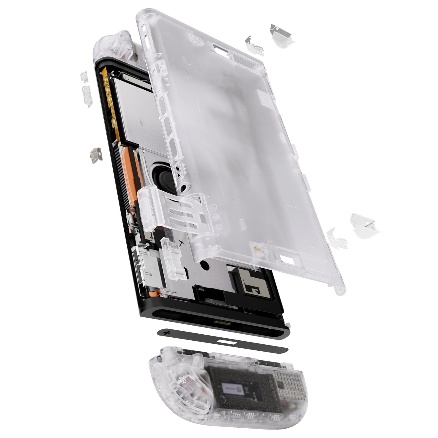 eXtremeRate DIY Replacement Full Set Shells with Buttons for Nintendo Switch 2 - Deluxe Version - Clear