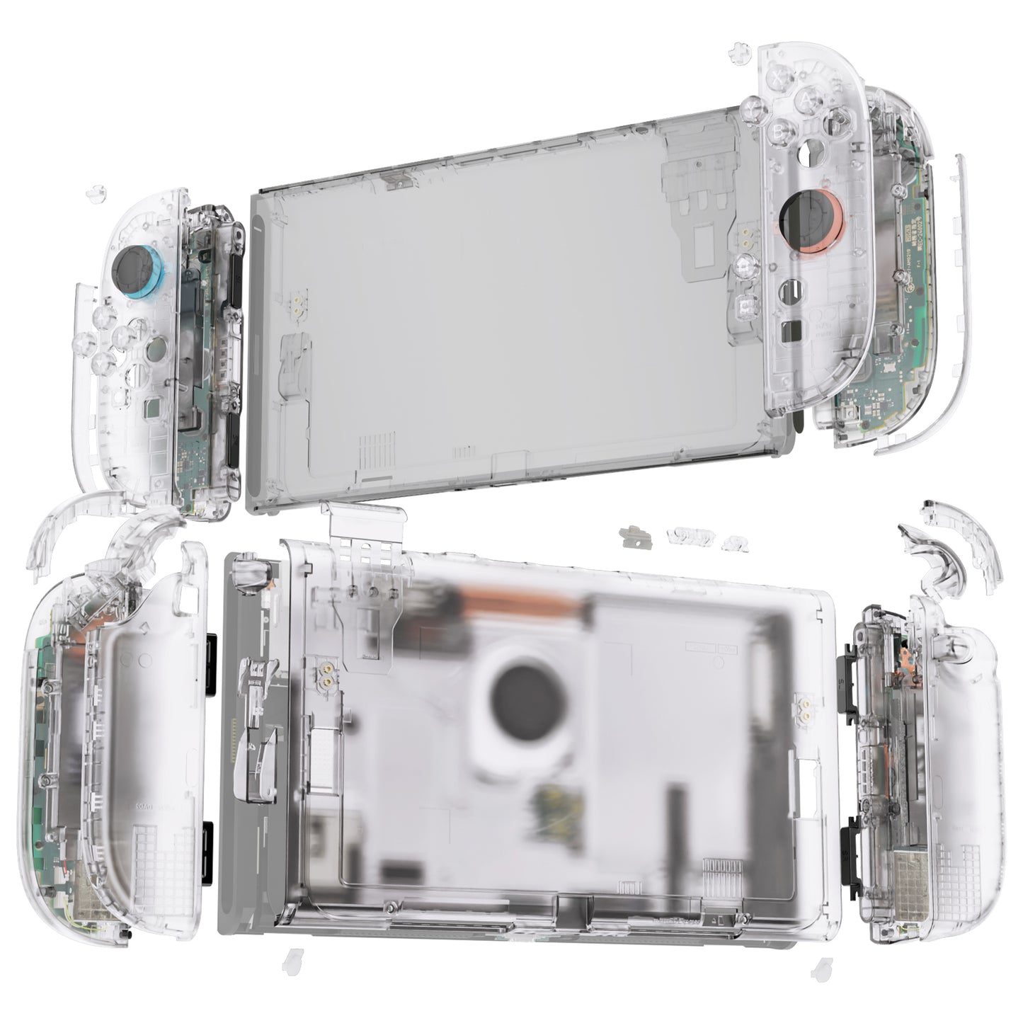 eXtremeRate DIY Replacement Full Set Shells with Buttons for Nintendo Switch 2 - Deluxe Version - Clear