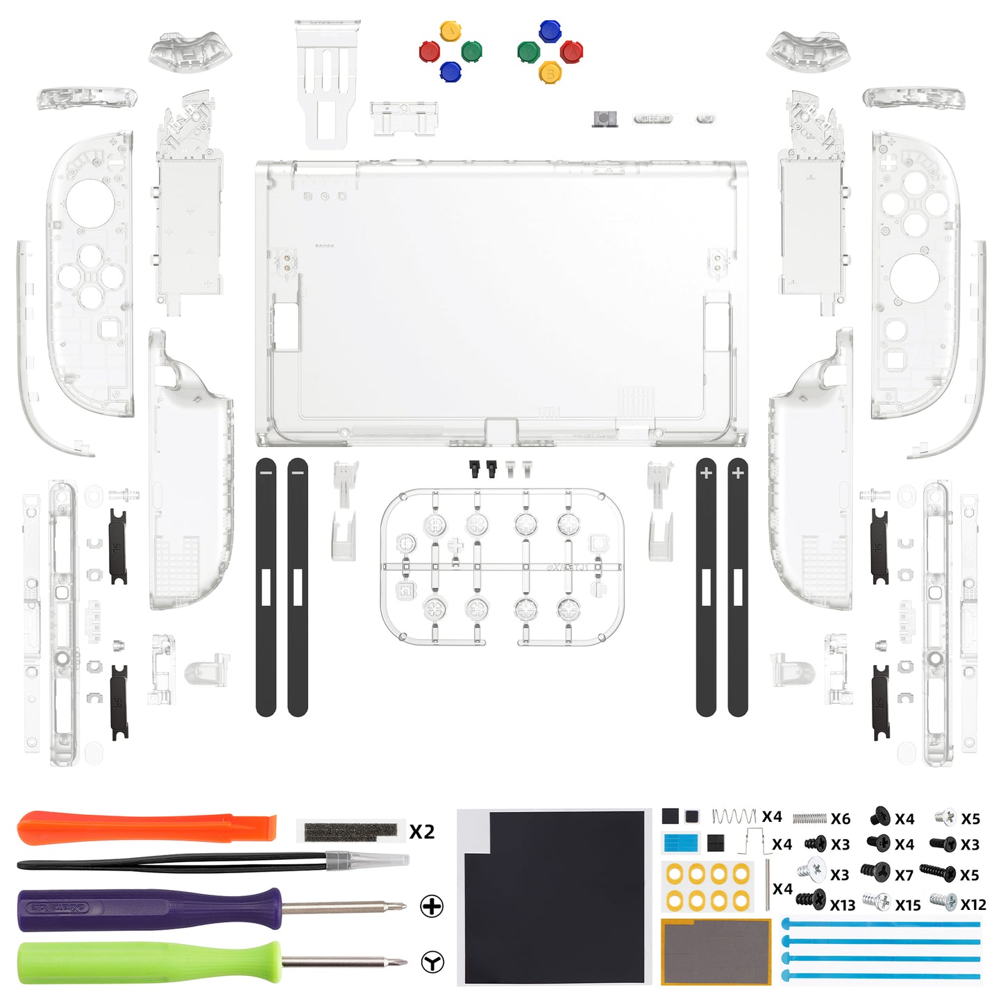 eXtremeRate DIY Replacement Full Set Shells with Buttons for Nintendo Switch 2 - Deluxe Version - Glow in Dark - Green