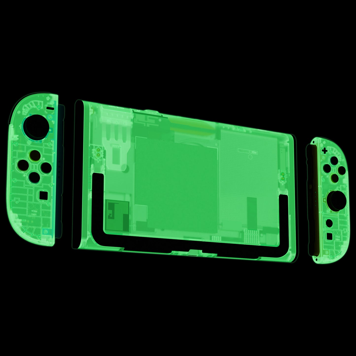 eXtremeRate DIY Replacement Full Set Shells with Buttons for Nintendo Switch 2 - Deluxe Version - Glow in Dark - Green
