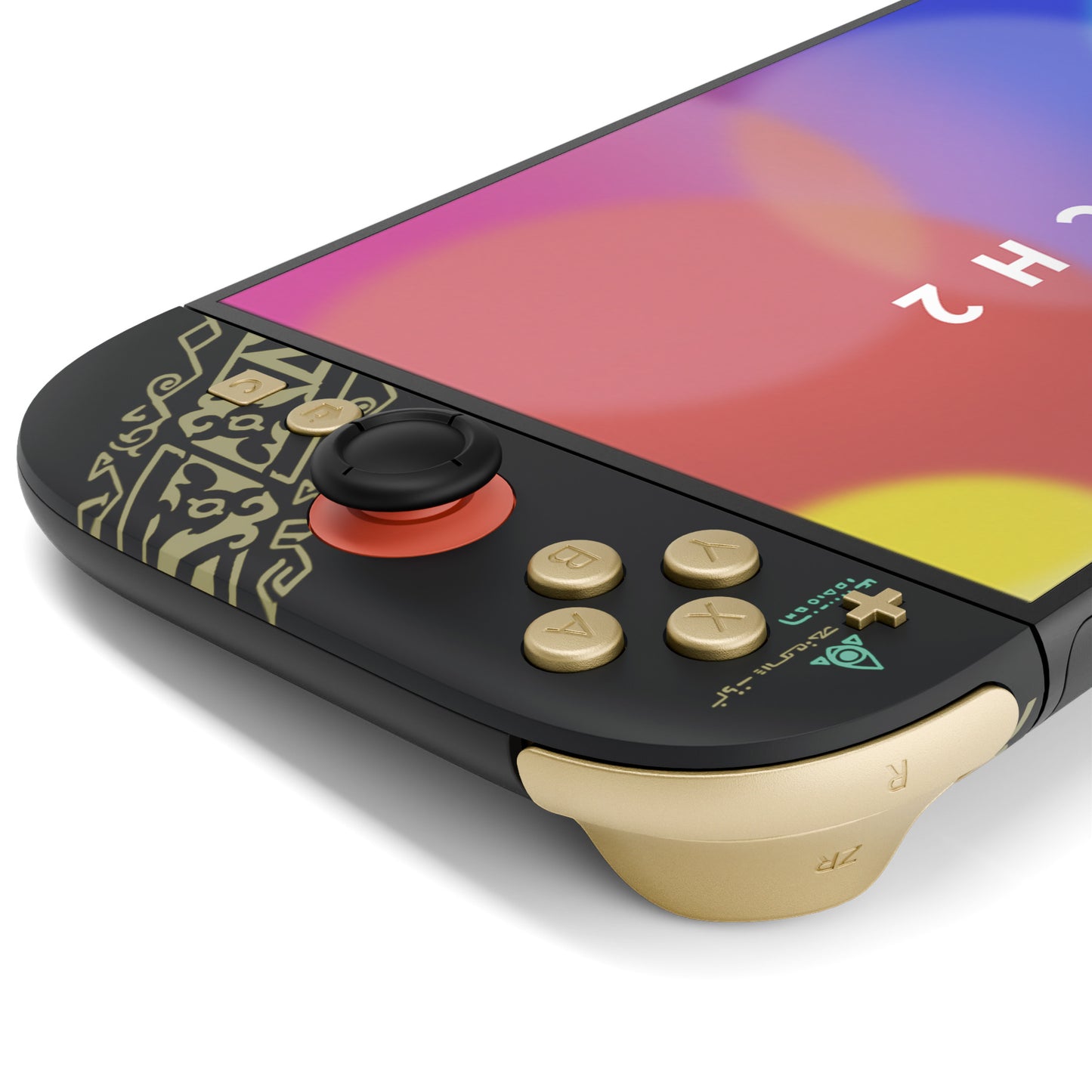 eXtremeRate DIY Replacement Full Set Shells with Buttons for Nintendo Switch 2 - Deluxe Version - Glow in Dark - Totem of Kingdom Black