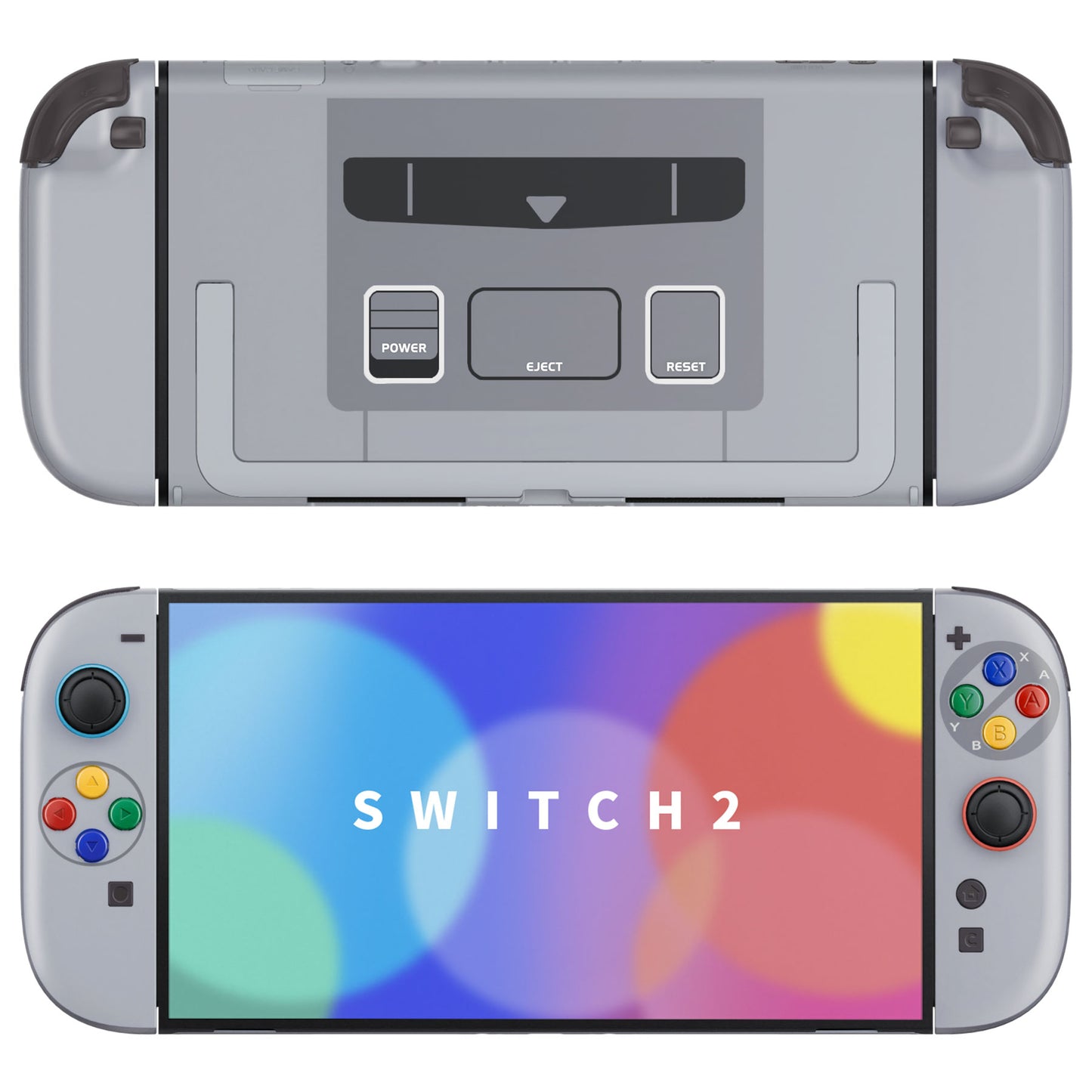 eXtremeRate DIY Replacement Full Set Shells with Buttons for Nintendo Switch 2 - Deluxe Version - SFC SNES Classic EU Style