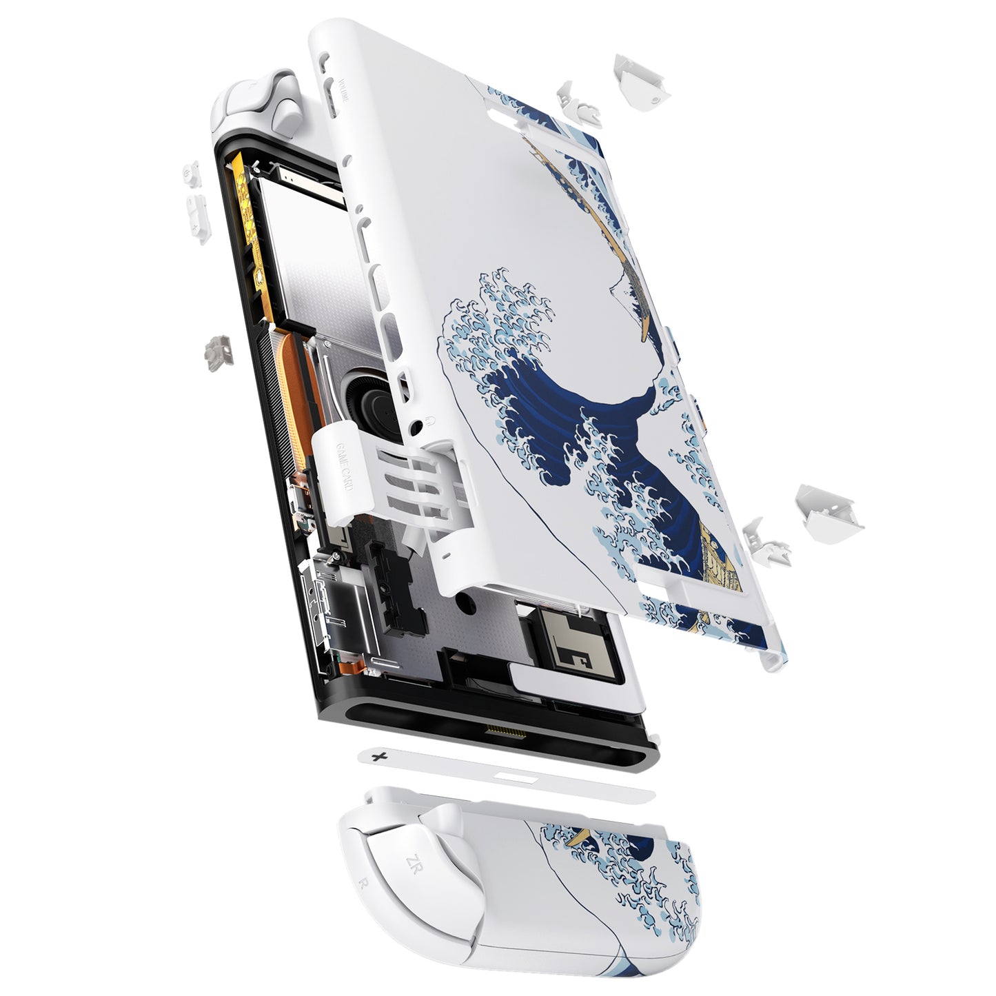 eXtremeRate DIY Replacement Full Set Shells with Buttons for Nintendo Switch 2 - Deluxe Version - The Great Wave