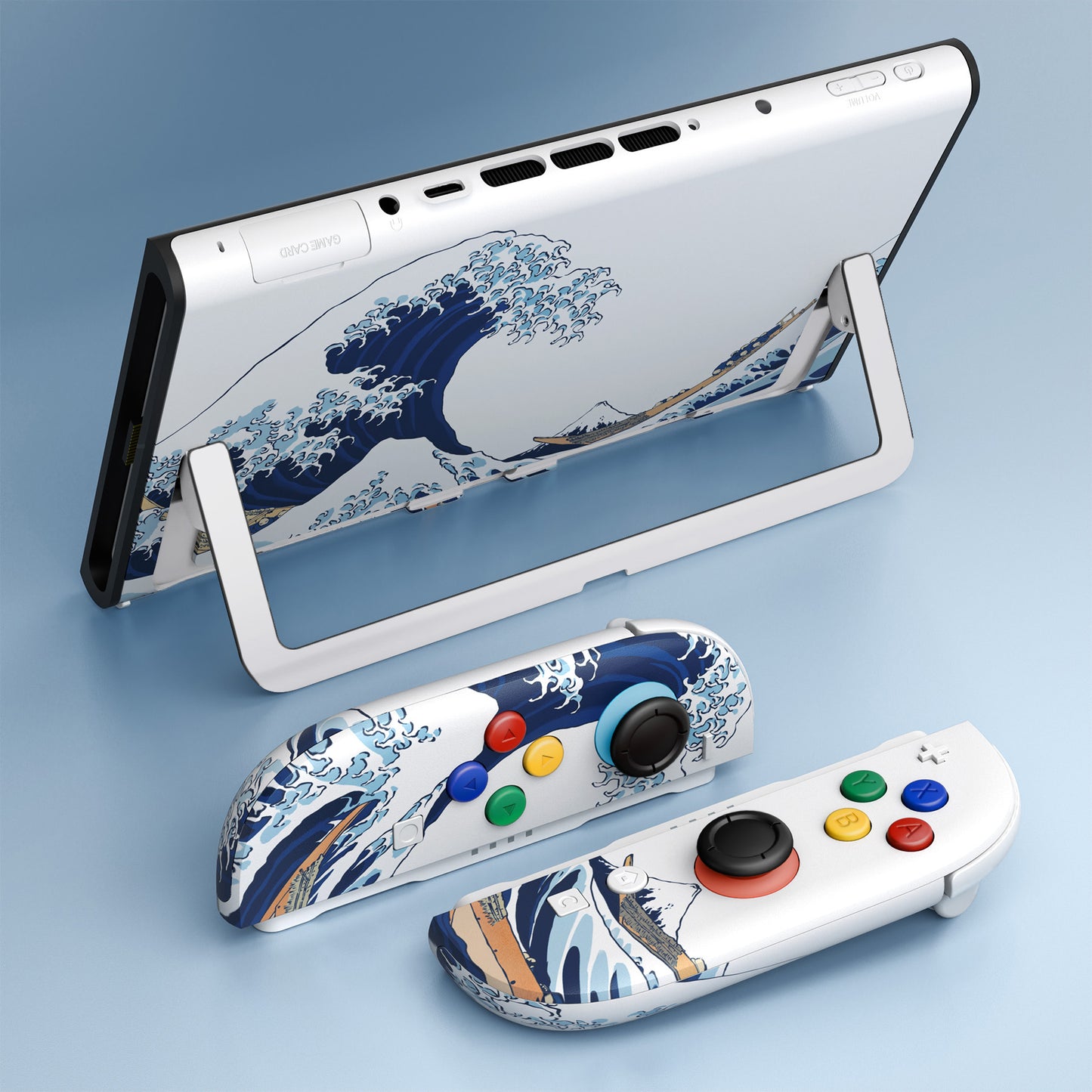 eXtremeRate DIY Replacement Full Set Shells with Buttons for Nintendo Switch 2 - Deluxe Version - The Great Wave