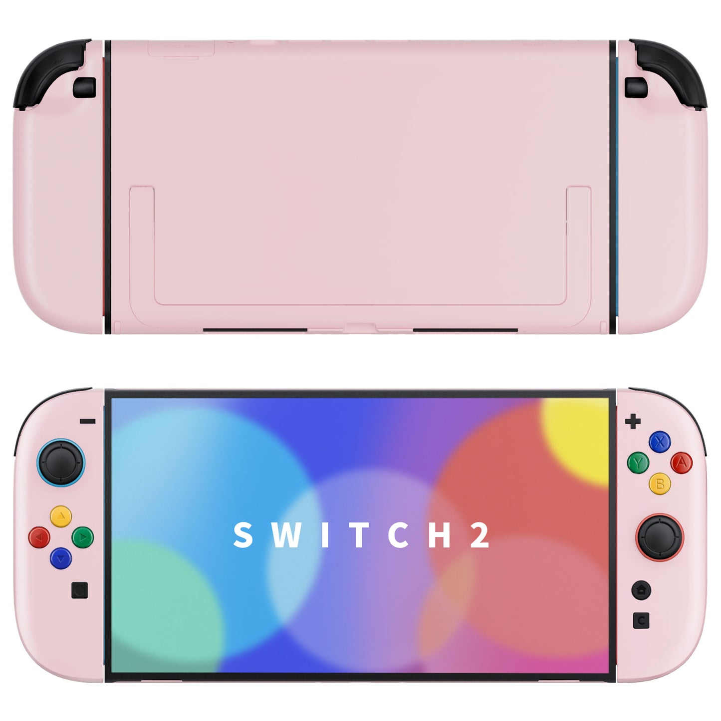 eXtremeRate DIY Replacement Full Set Shells with Buttons for Nintendo Switch 2 - Essence Version - Cherry Blossoms Pink