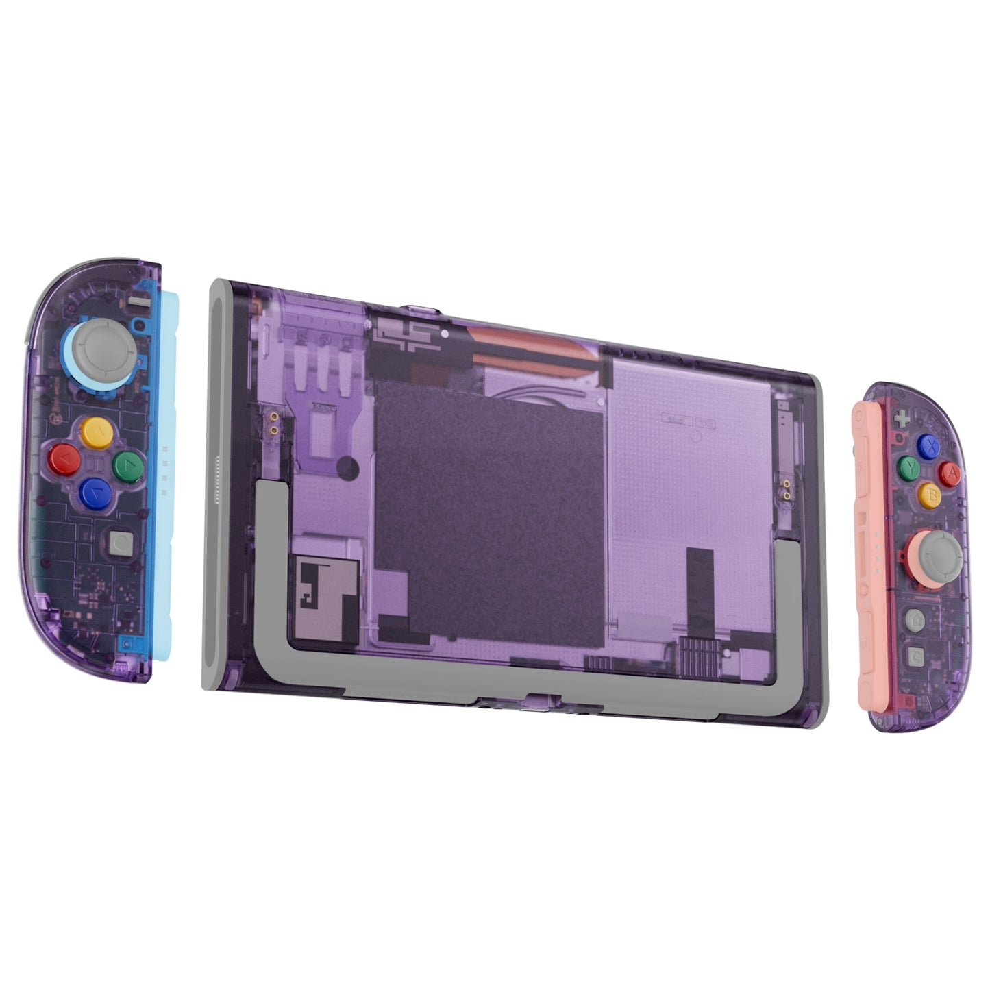 eXtremeRate DIY Replacement Full Set Shells with Buttons for Nintendo Switch 2 - Essence Version - Clear Atomic Purple eXtremeRate