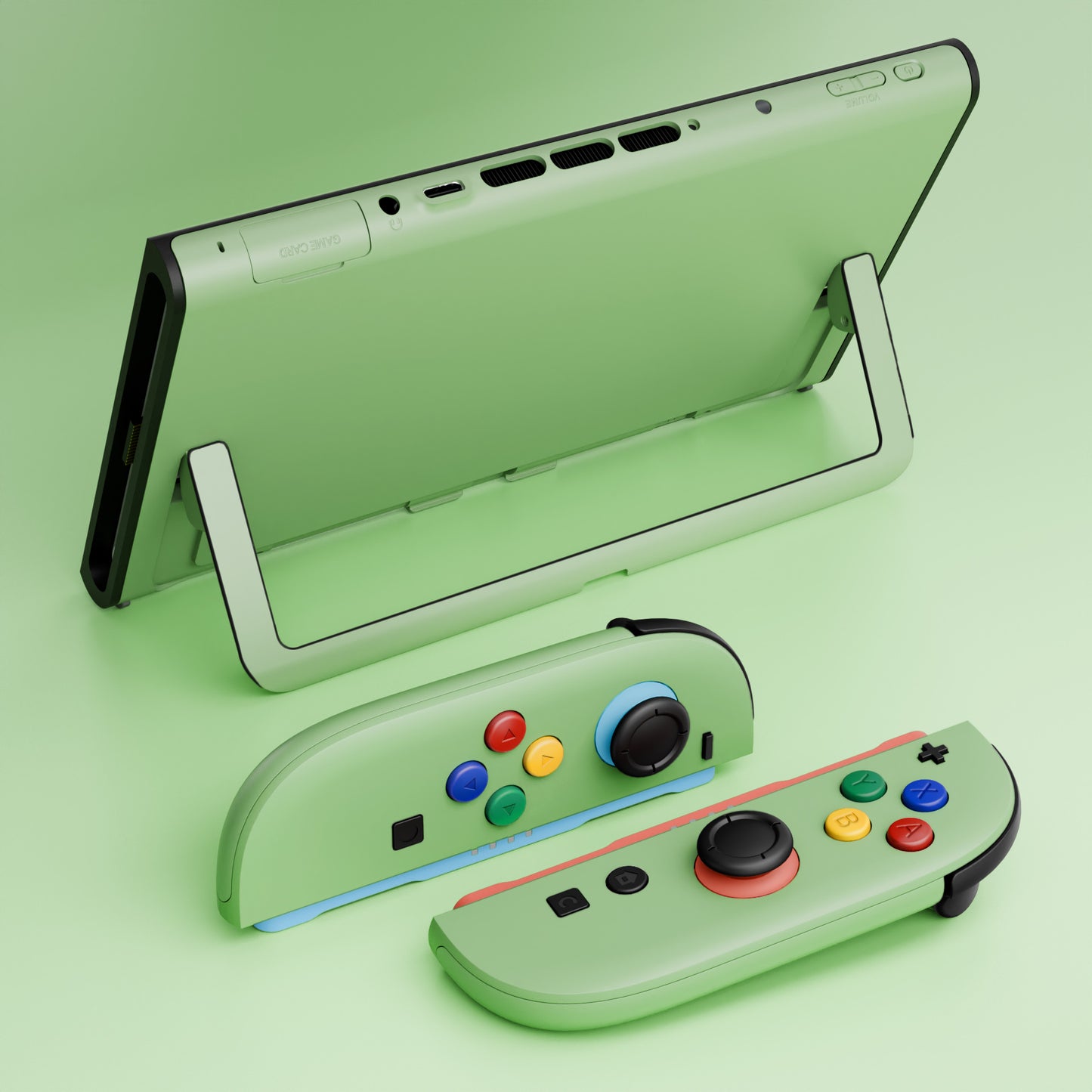 eXtremeRate DIY Replacement Full Set Shells with Buttons for Nintendo Switch 2 - Essence Version - Matcha Green