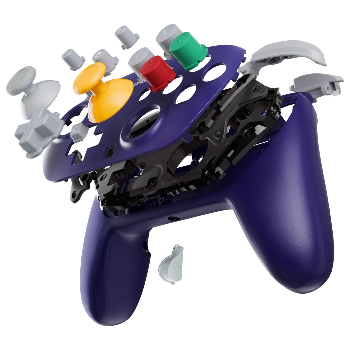 eXtremeRate DIY Replacement Full Set Shells with Buttons for Nintendo Switch 2 Pro Controller - Classic SwitchCube Style