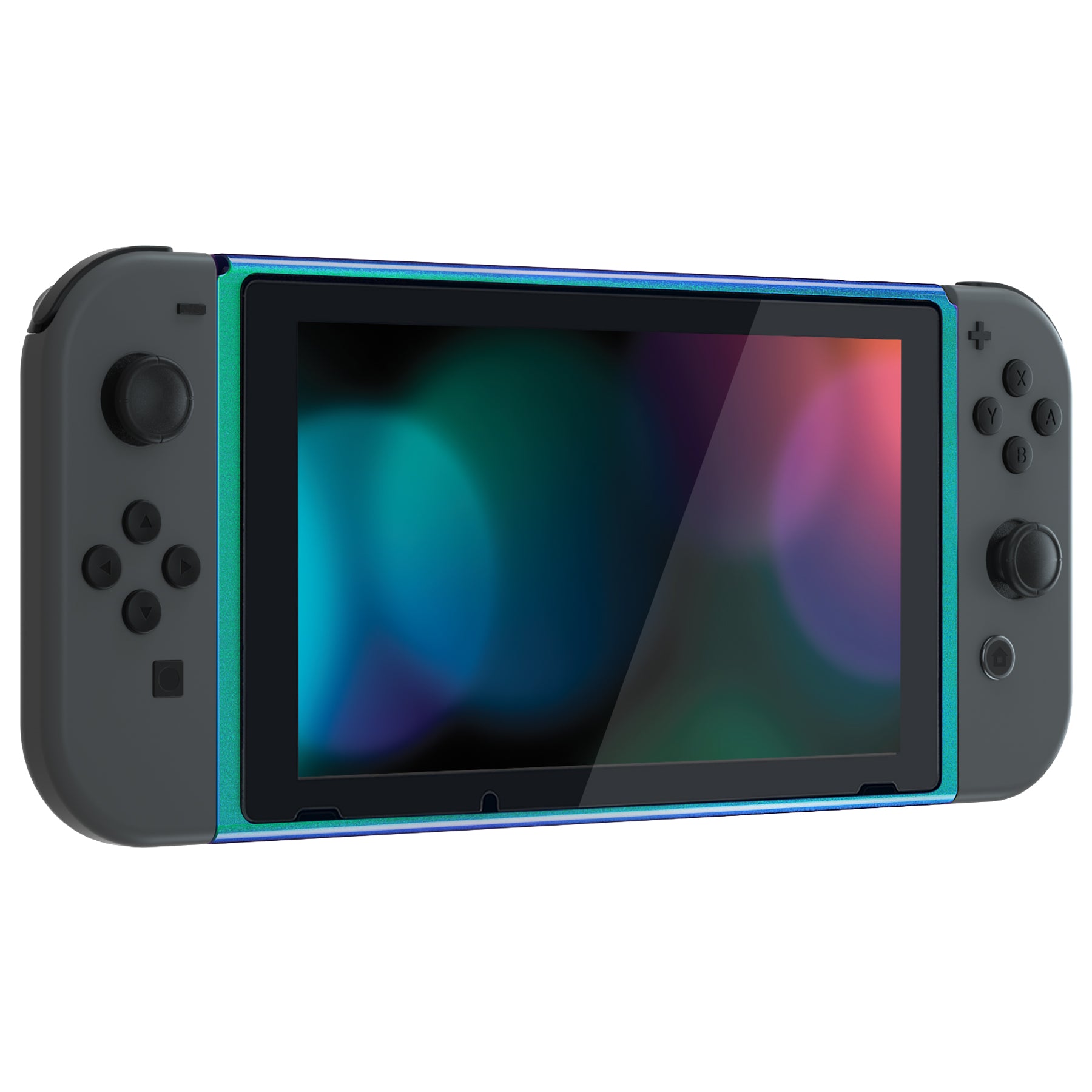 eXtremeRate Chameleon Green Purple DIY Housing Shell for Nintendo