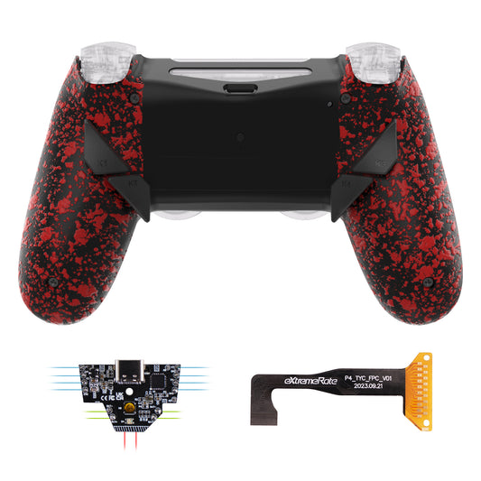 eXtremeRate Dawn Type-C Version Remap Kit for PS4 Slim Pro Controller JDM-040/050/055 - Textured Red