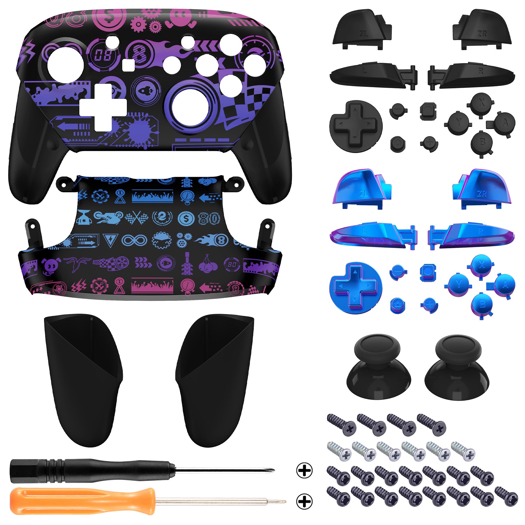Full Set Shells for NS Switch Pro Controller – eXtremeRate Retail