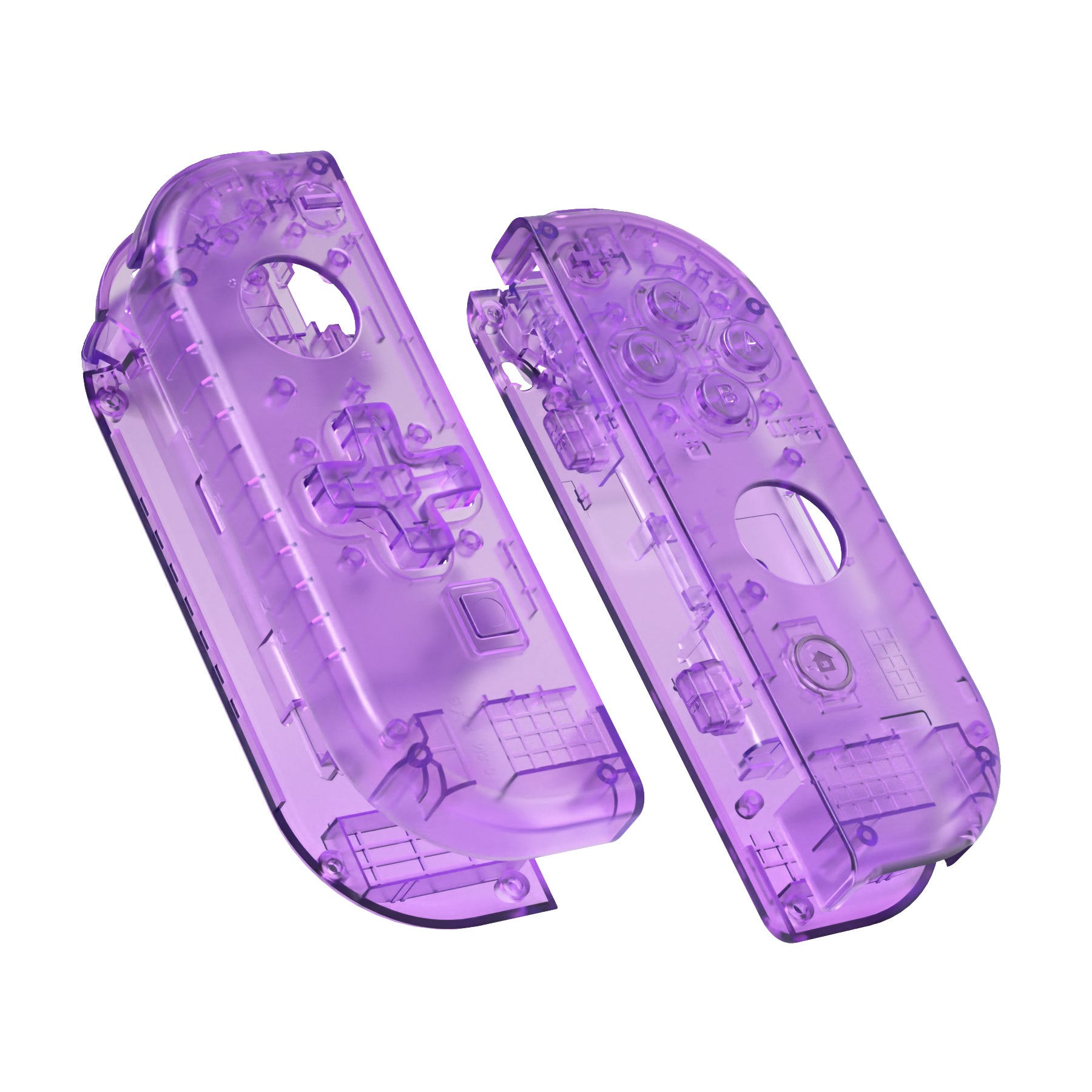 eXtremeRate Clear Atomic Purple for Joycon Handheld Controller