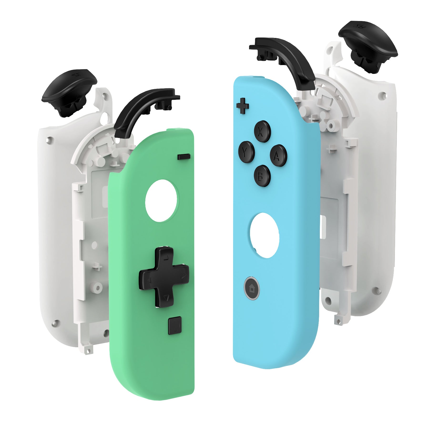 eXtremeRate Mint Green & Heaven Blue for Joycon Handheld