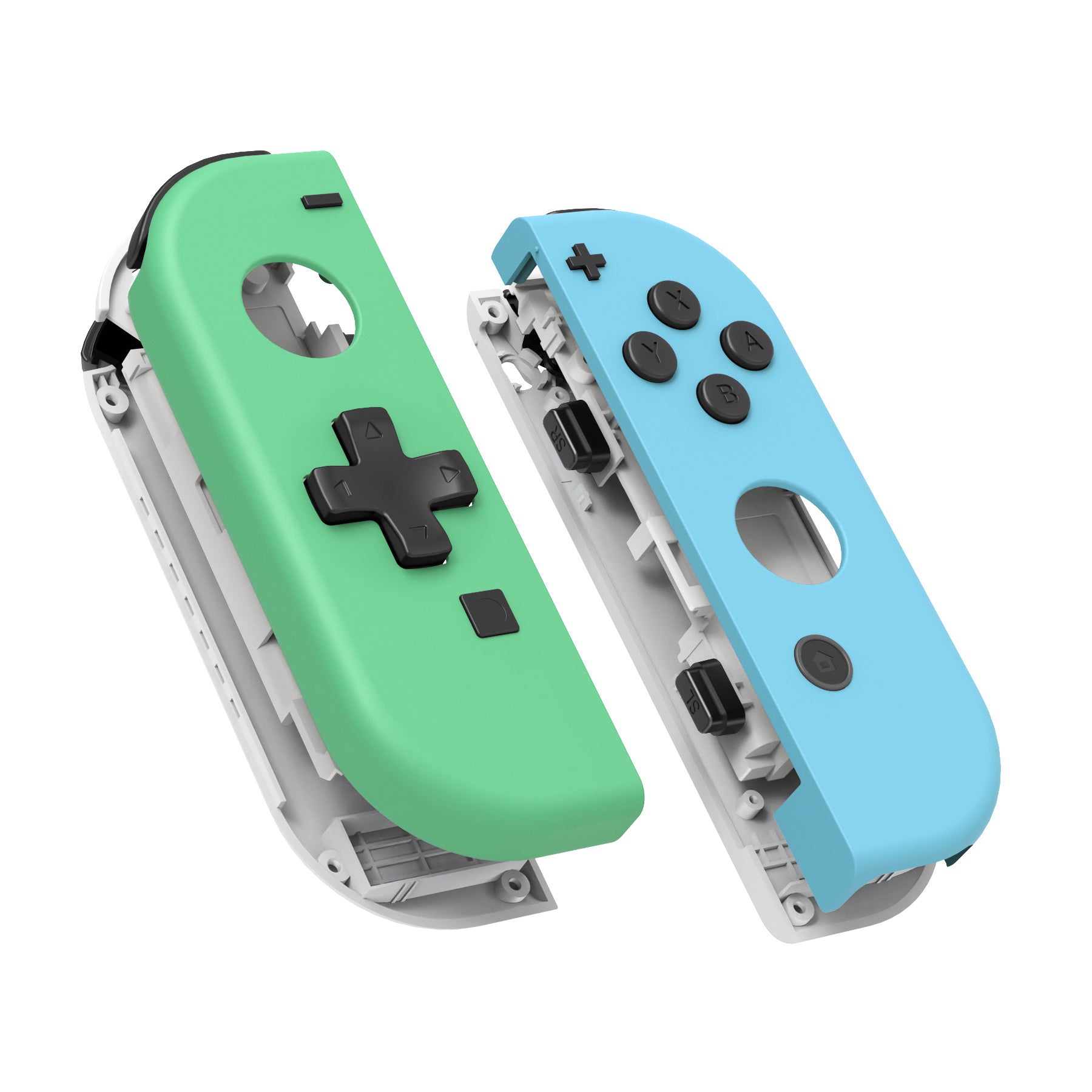 eXtremeRate Mint Green & Heaven Blue for Joycon Handheld