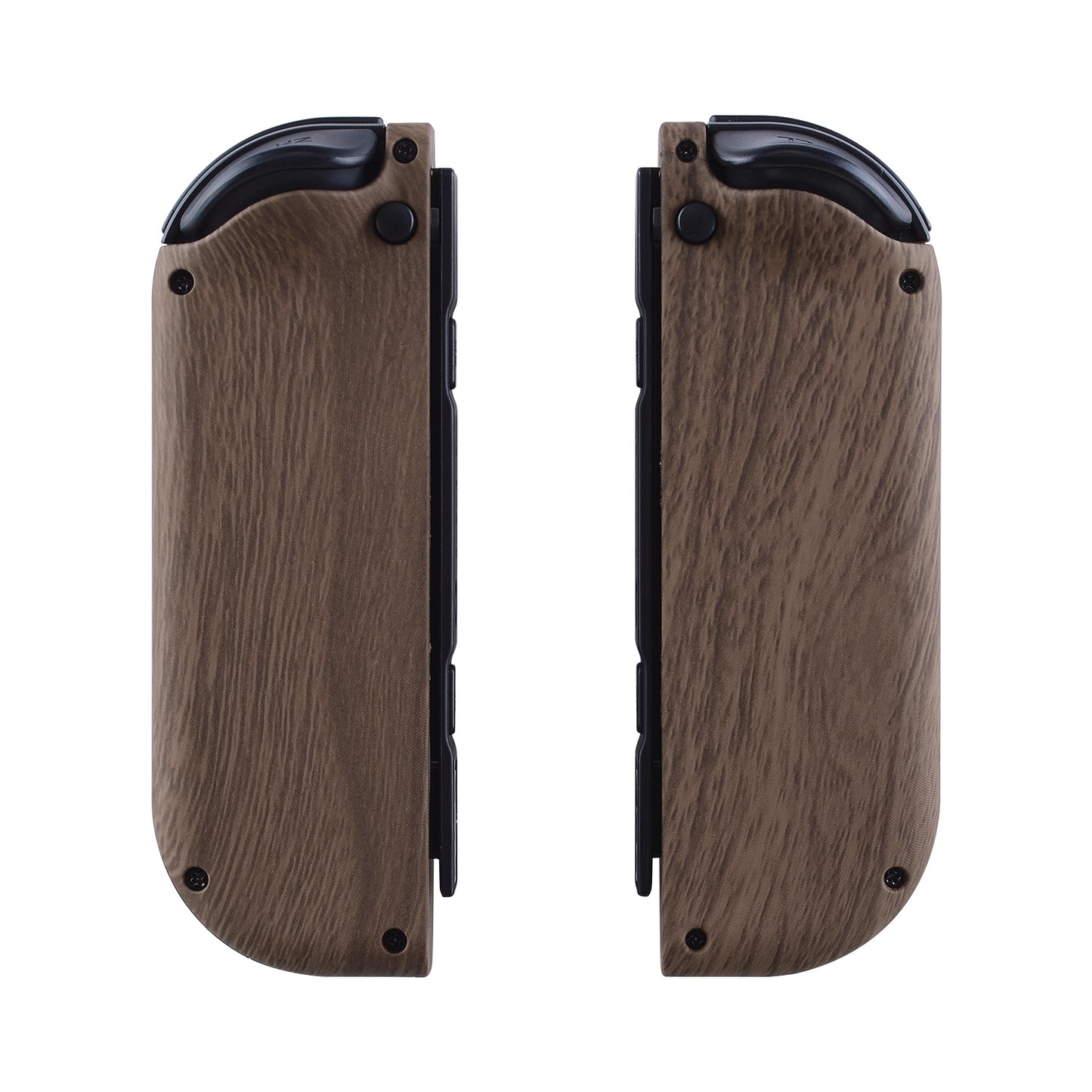 eXtremeRate Dpad Version Replacement Full Set Shell Case with Buttons for Joycon of NS Switch - Wood Grain