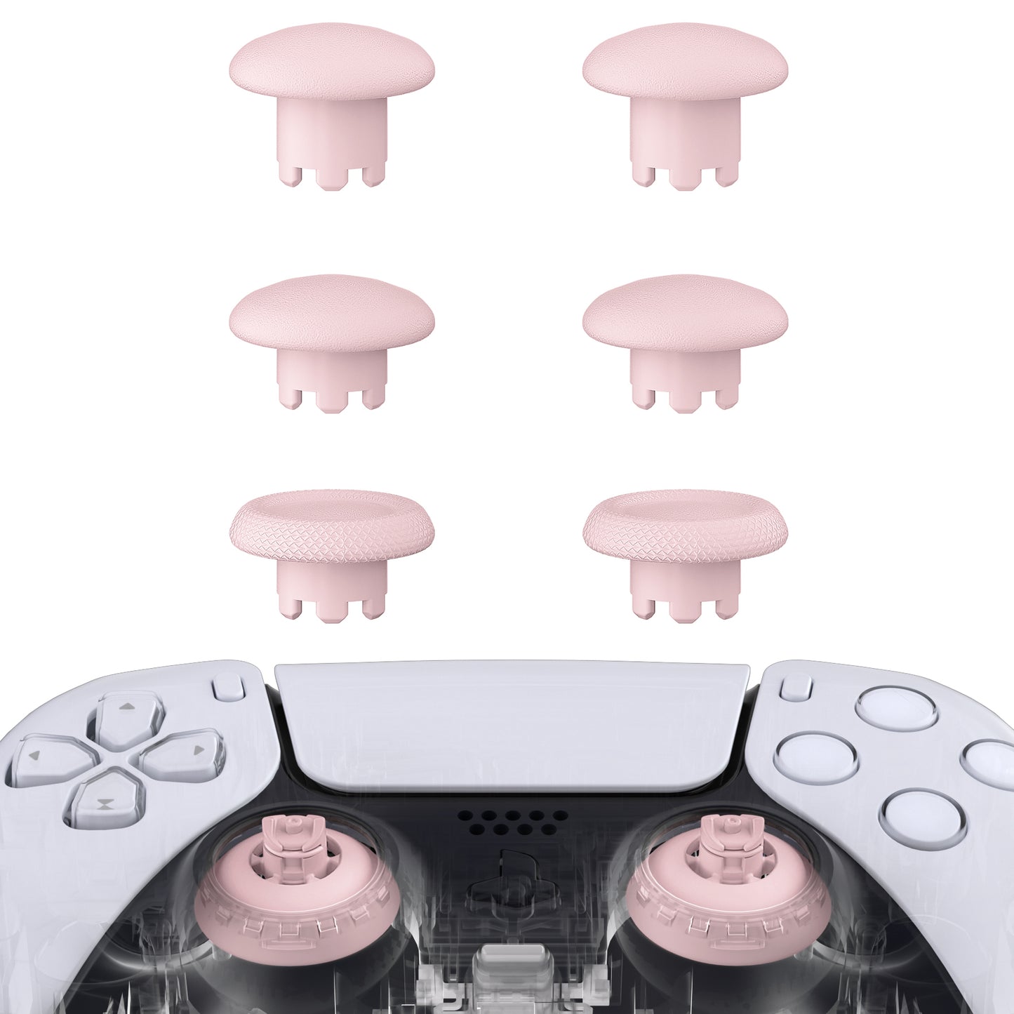 eXtremeRate EDGE Sticks Replacement Interchangeable Thumbsticks for PS5 & PS4 All Model Controllers - Cherry Blossoms